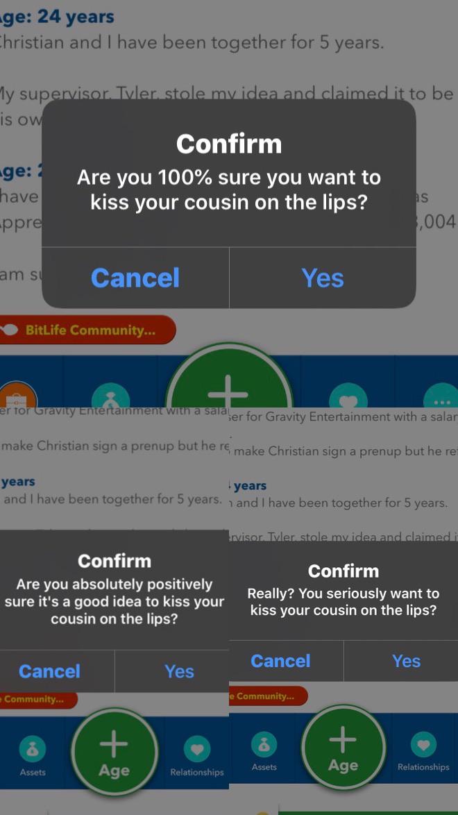 I think BitLife is anti incest BitLifeApp
