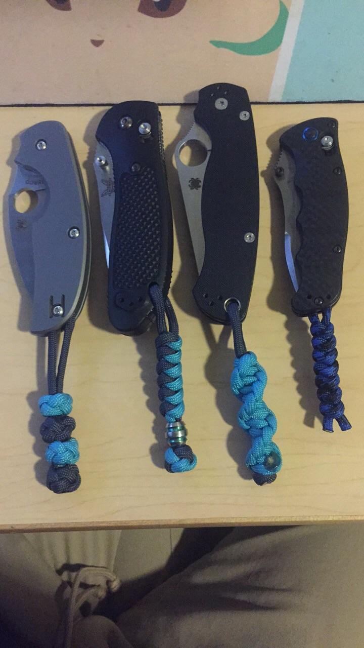 Some knife lanyards I made today r/knives