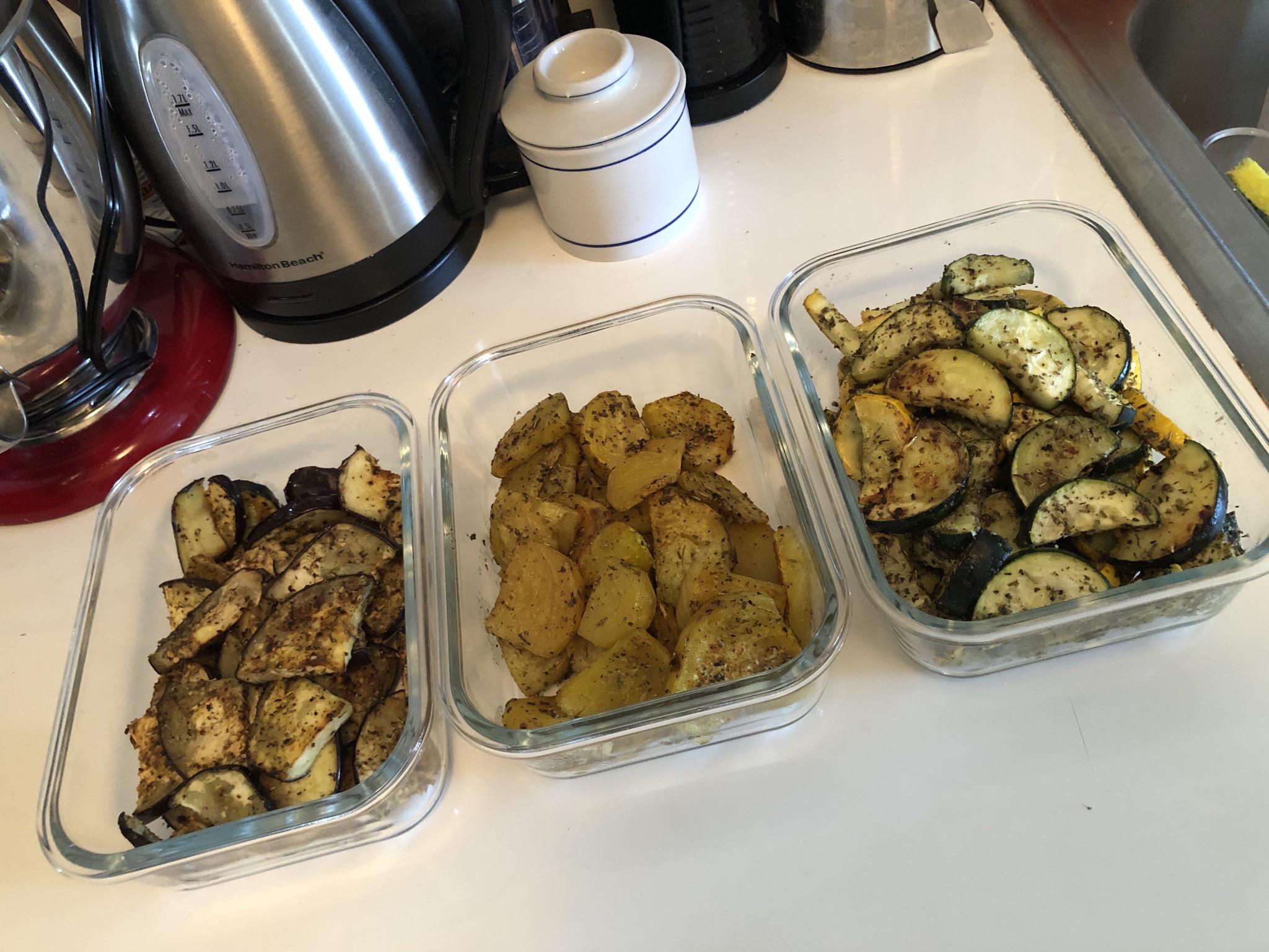 All the veg! Roasted eggplant, golden beets, and squash! r/MealPrepSunday