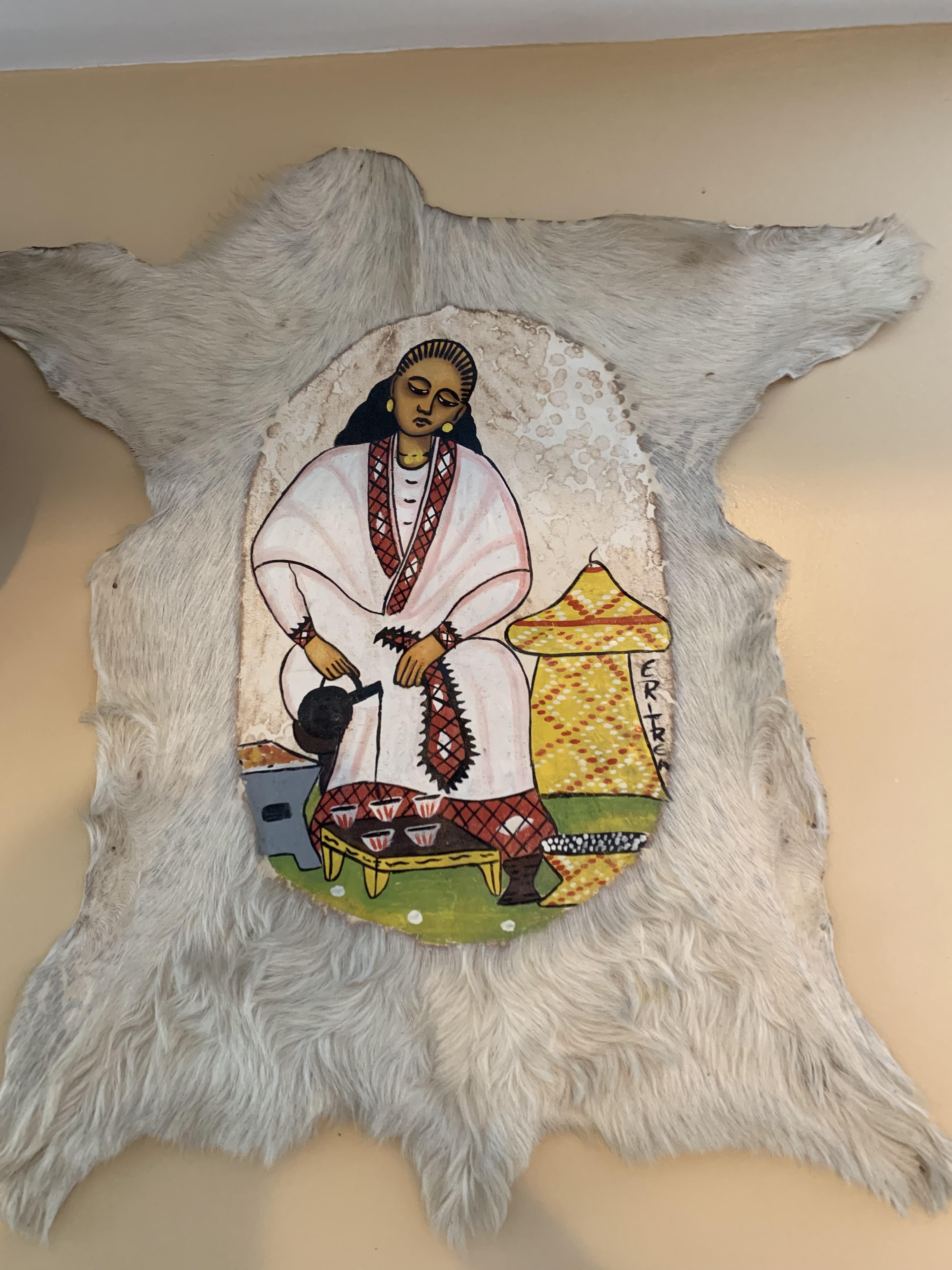 Hand made from goat skin. Eritrean. r/Art