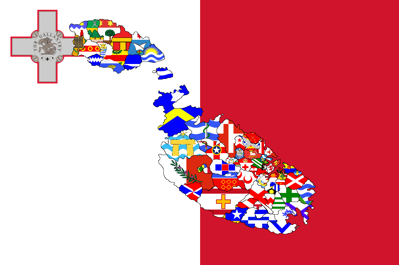Flag map of Maltese Councils ( this took way too long to make ) r/MapPorn