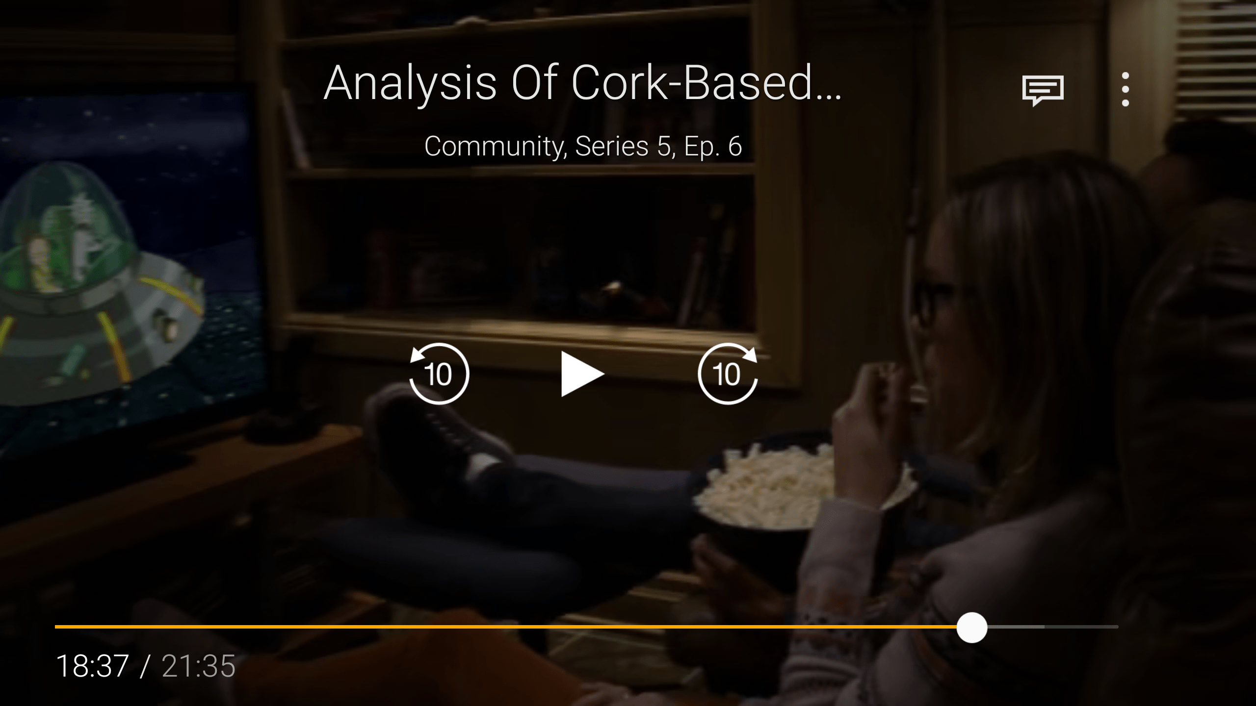 TIL in season 5 of Community Abed and coat check girl are watching Rick