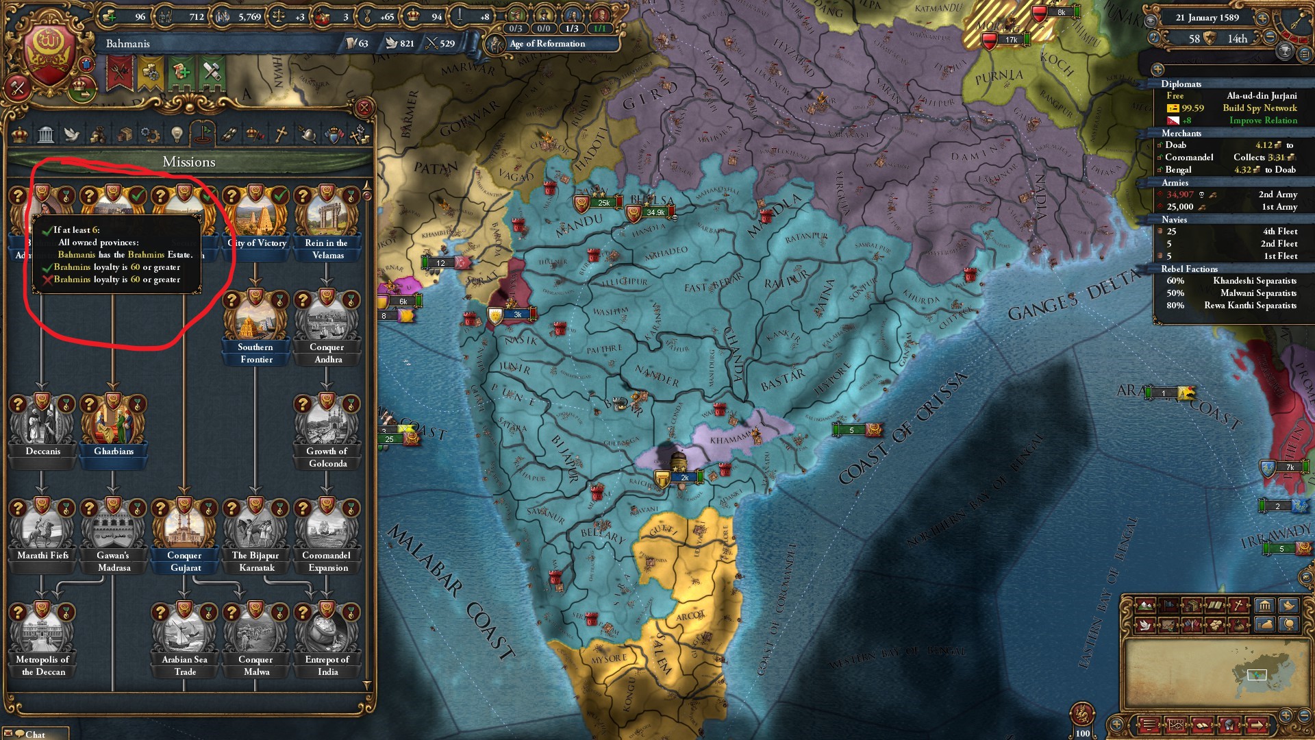 When loyalty is greater than 60 but also not greater than 60 eu4