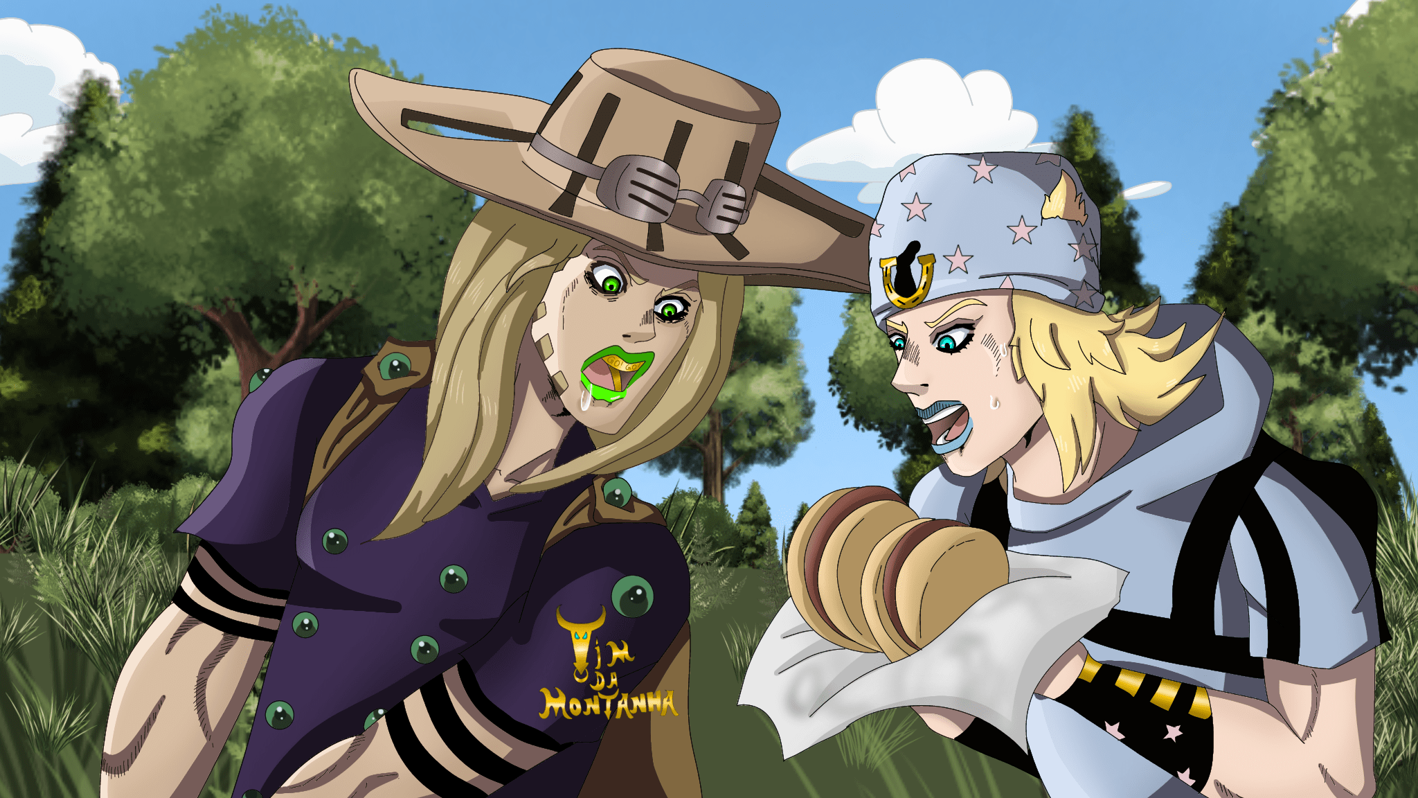 I made an animestyle Steel Ball Run panel r/StardustCrusaders
