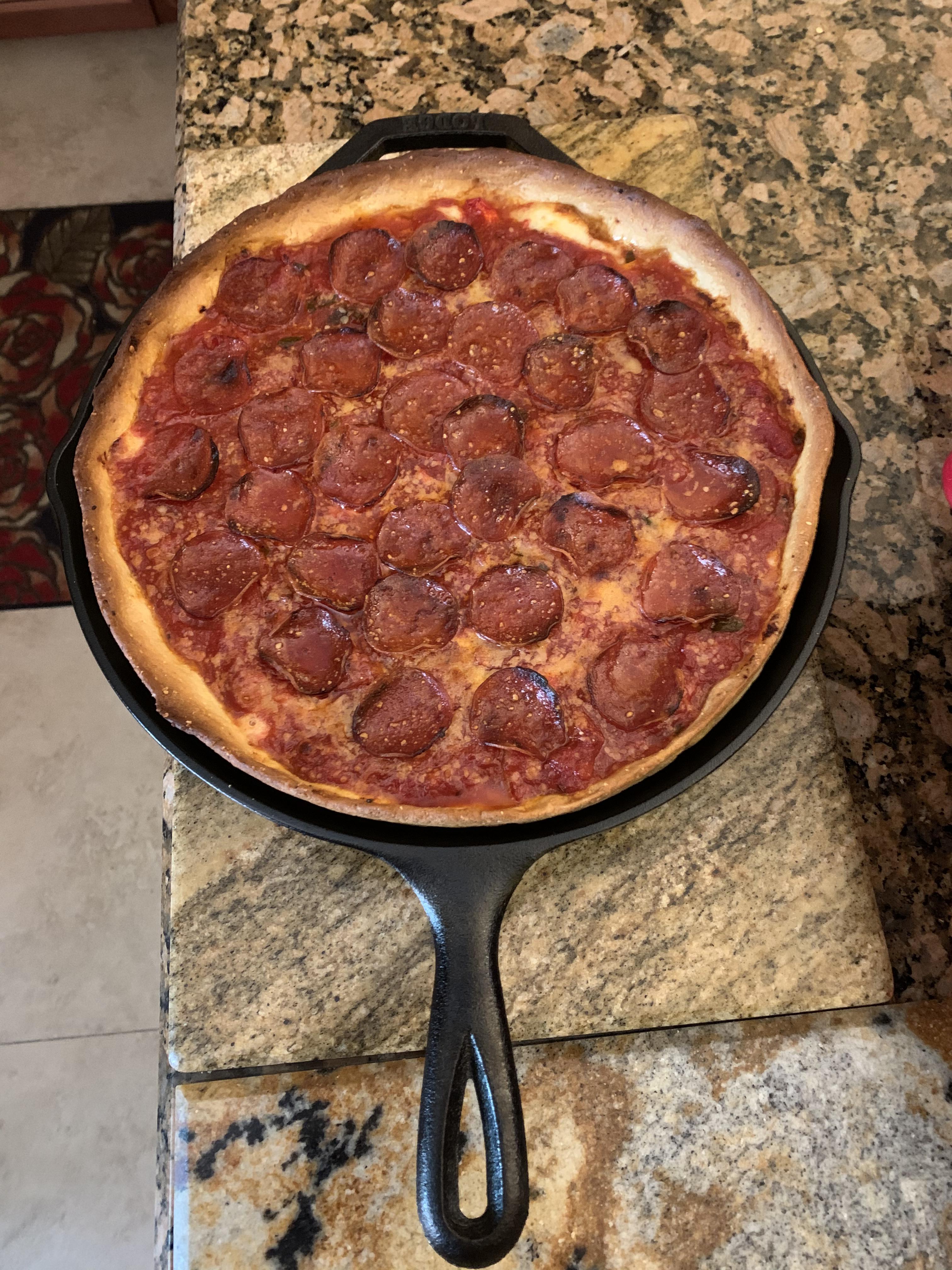 My take on Pepperoni Deep Dish r/Pizza