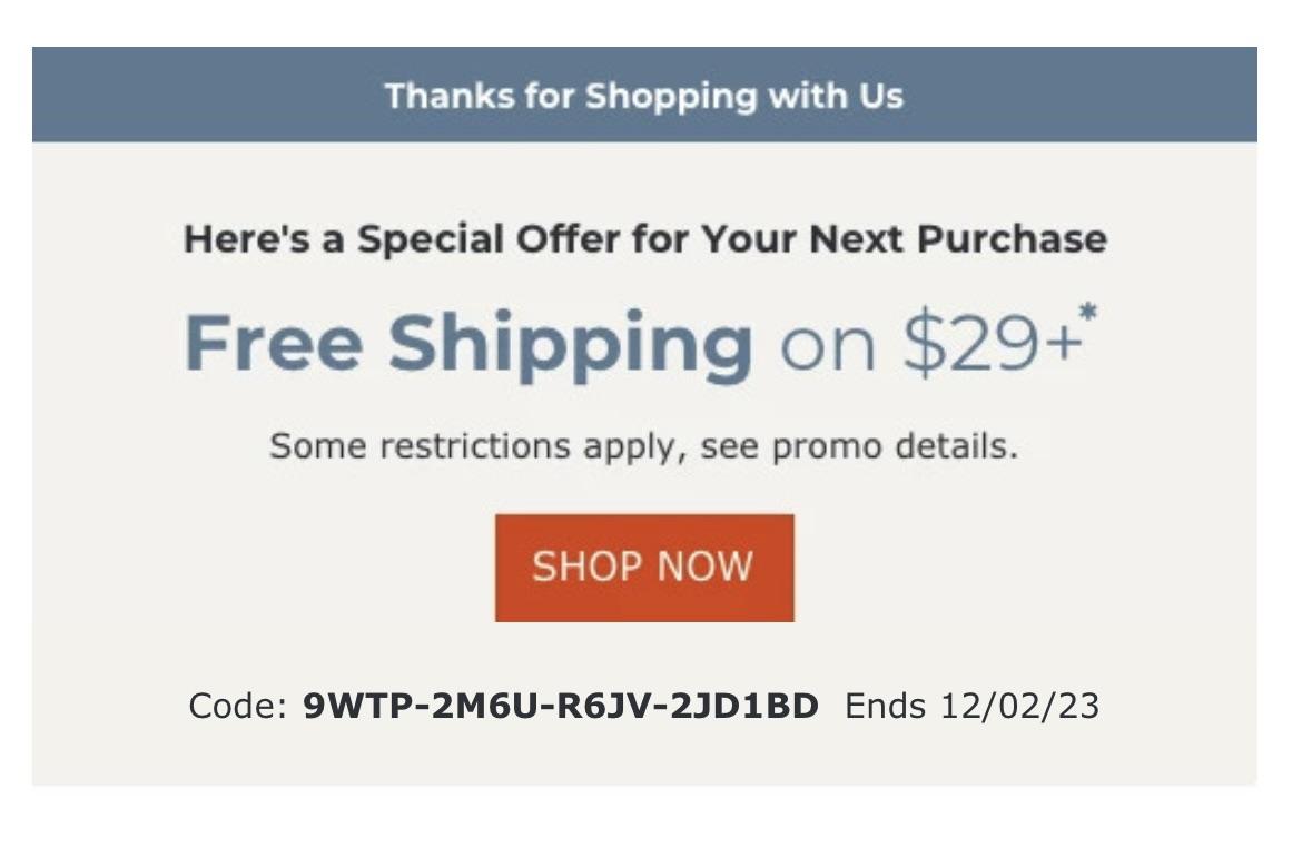 Shutterfly free shipping 29+ r/SingleUseCodes