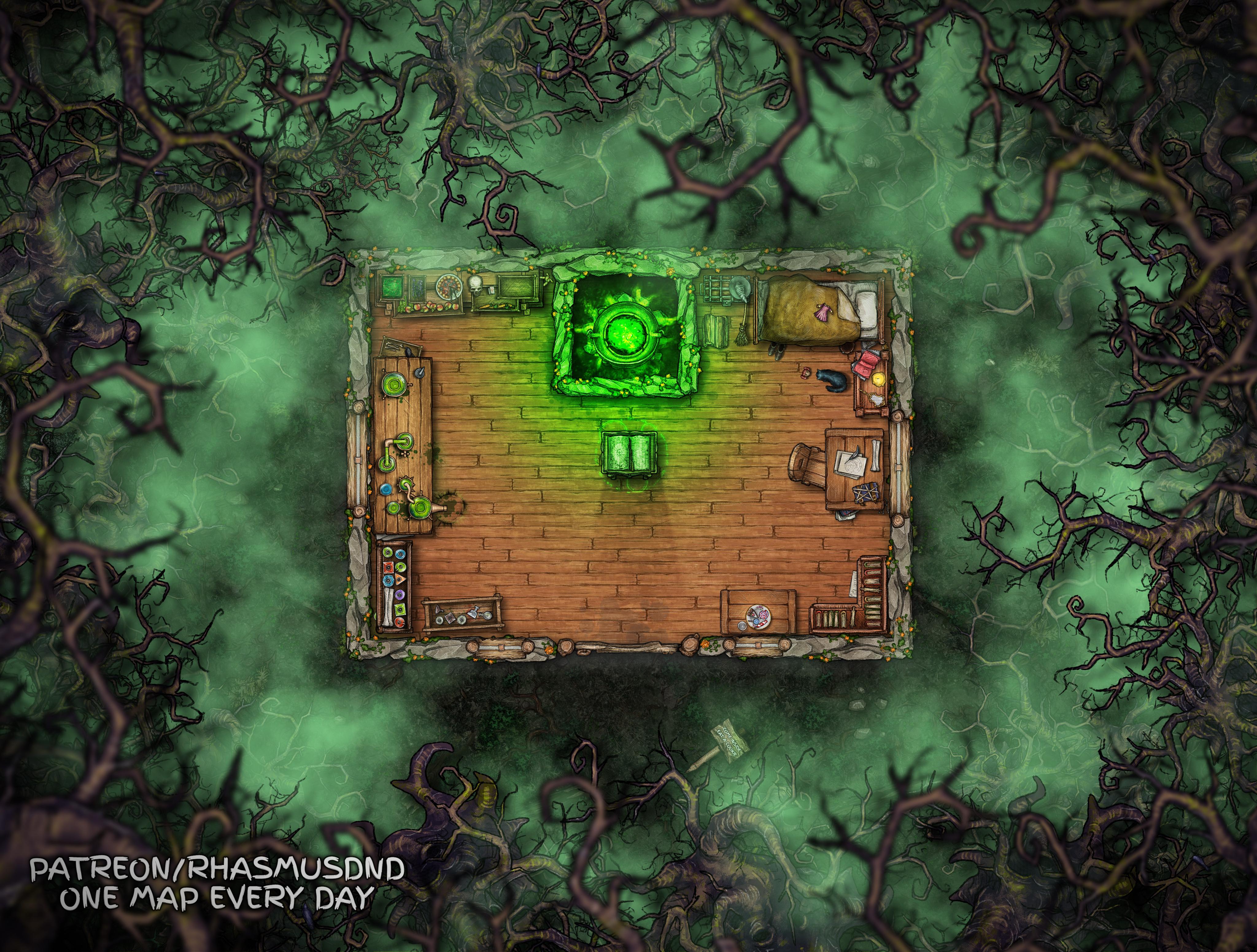 Day 31/365 Witchers Hut 4k 37X28 Map 1 r/dndmaps