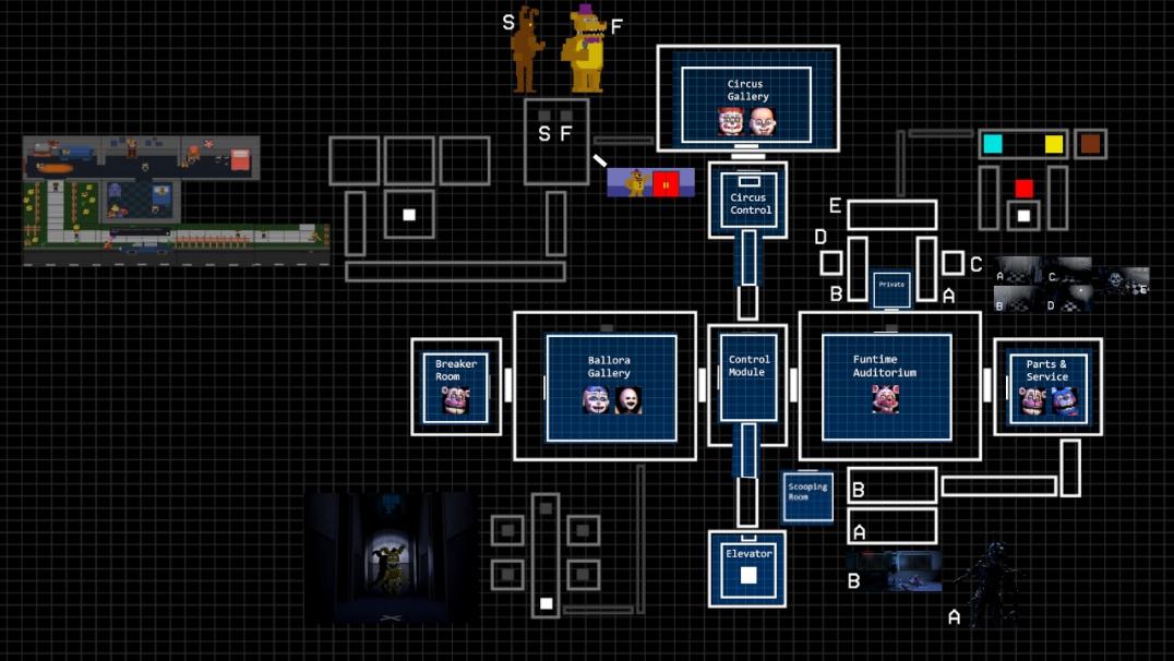The complete map of Sister Location r/fnaftheories