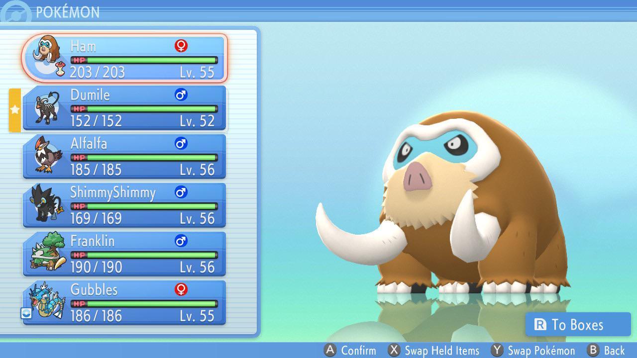 Team for Elite 4. Please, held items and move sets. PokemonBDSP