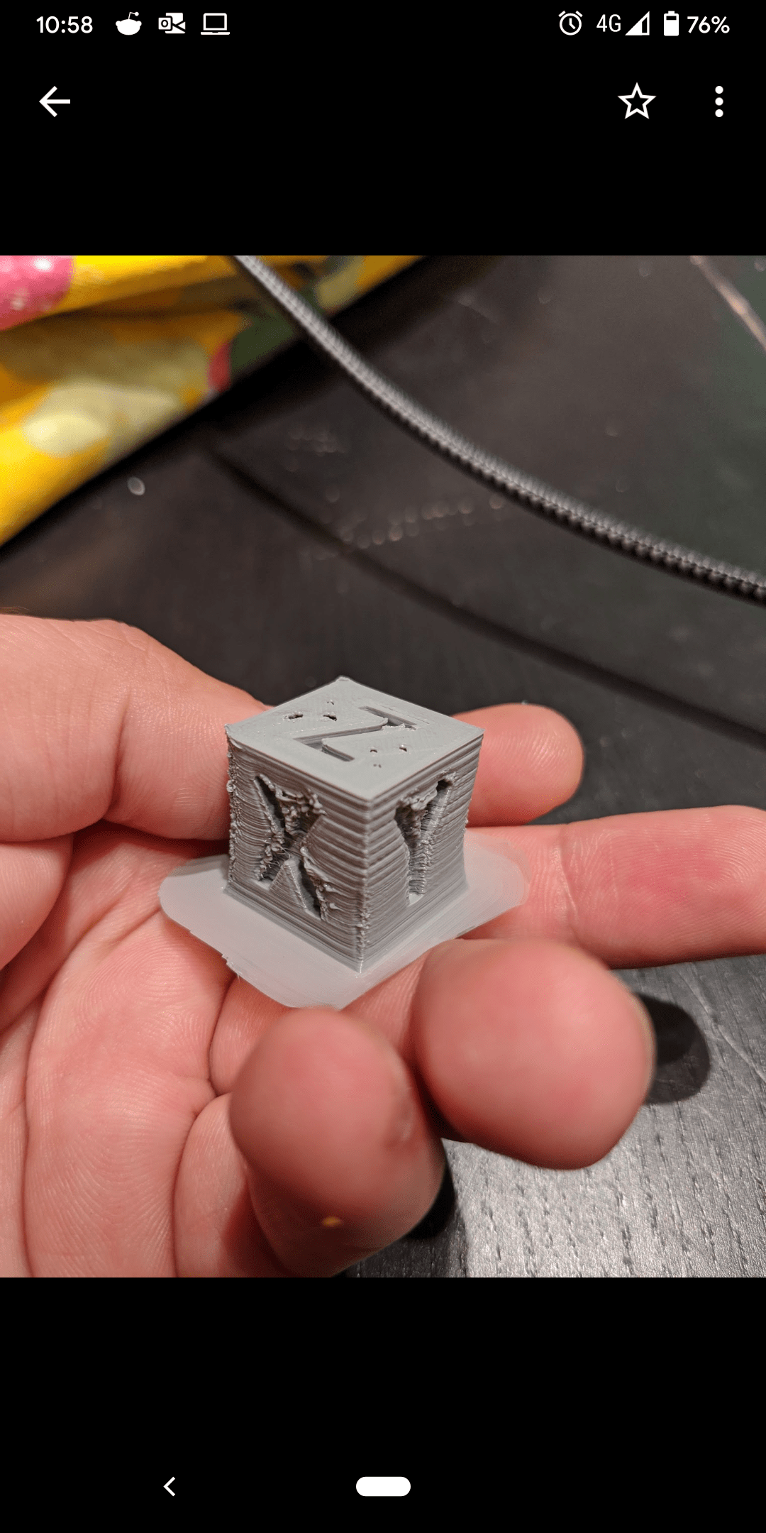 I'm having a problem with calibration cube that I'm not sure how to fix