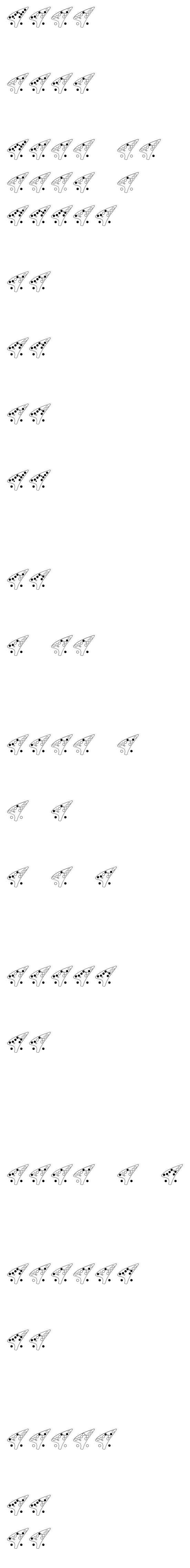 Animal Crossing Wild World theme ocarina tabs Ocarina