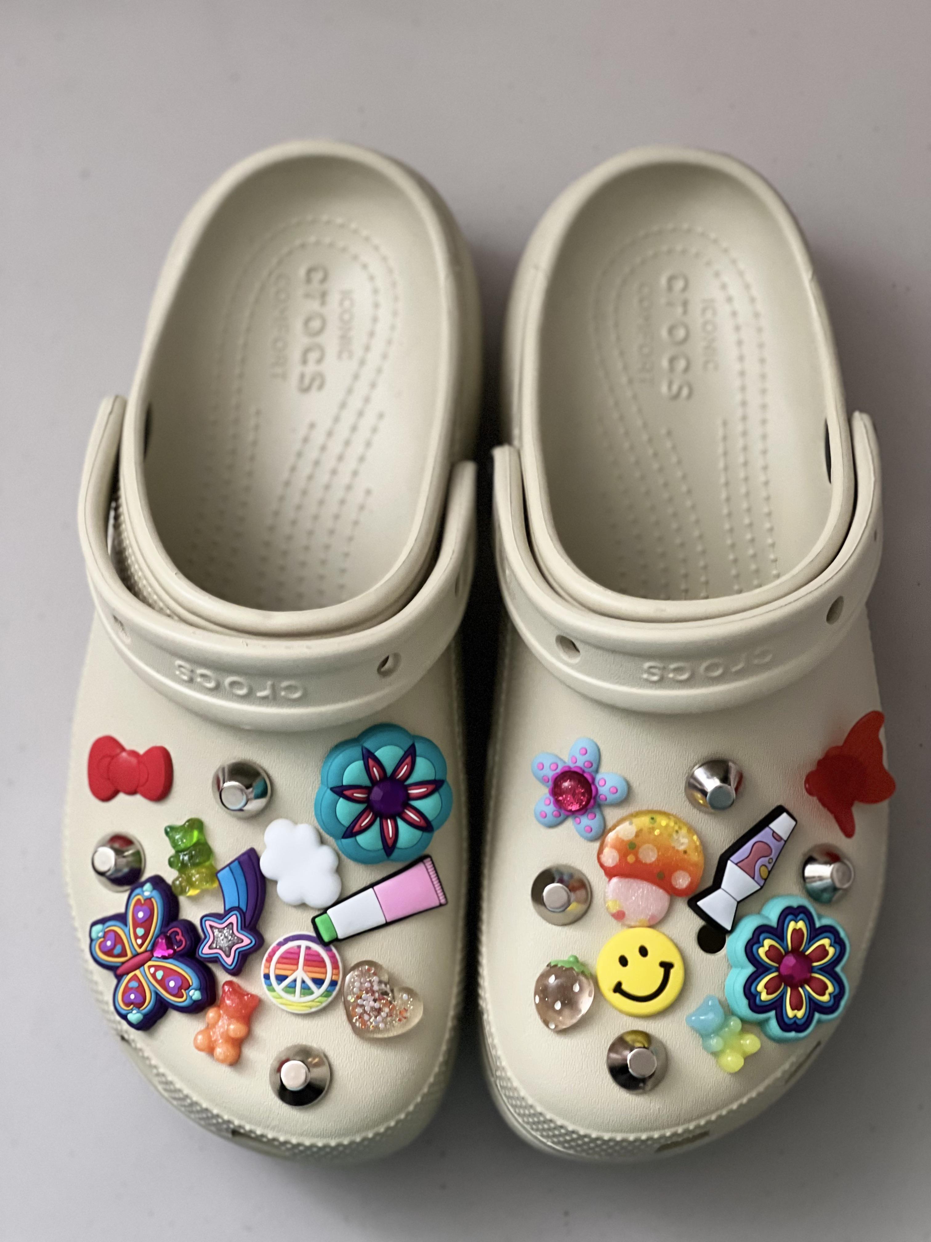 My new Classic Platform Crocs in bone. r/crocs