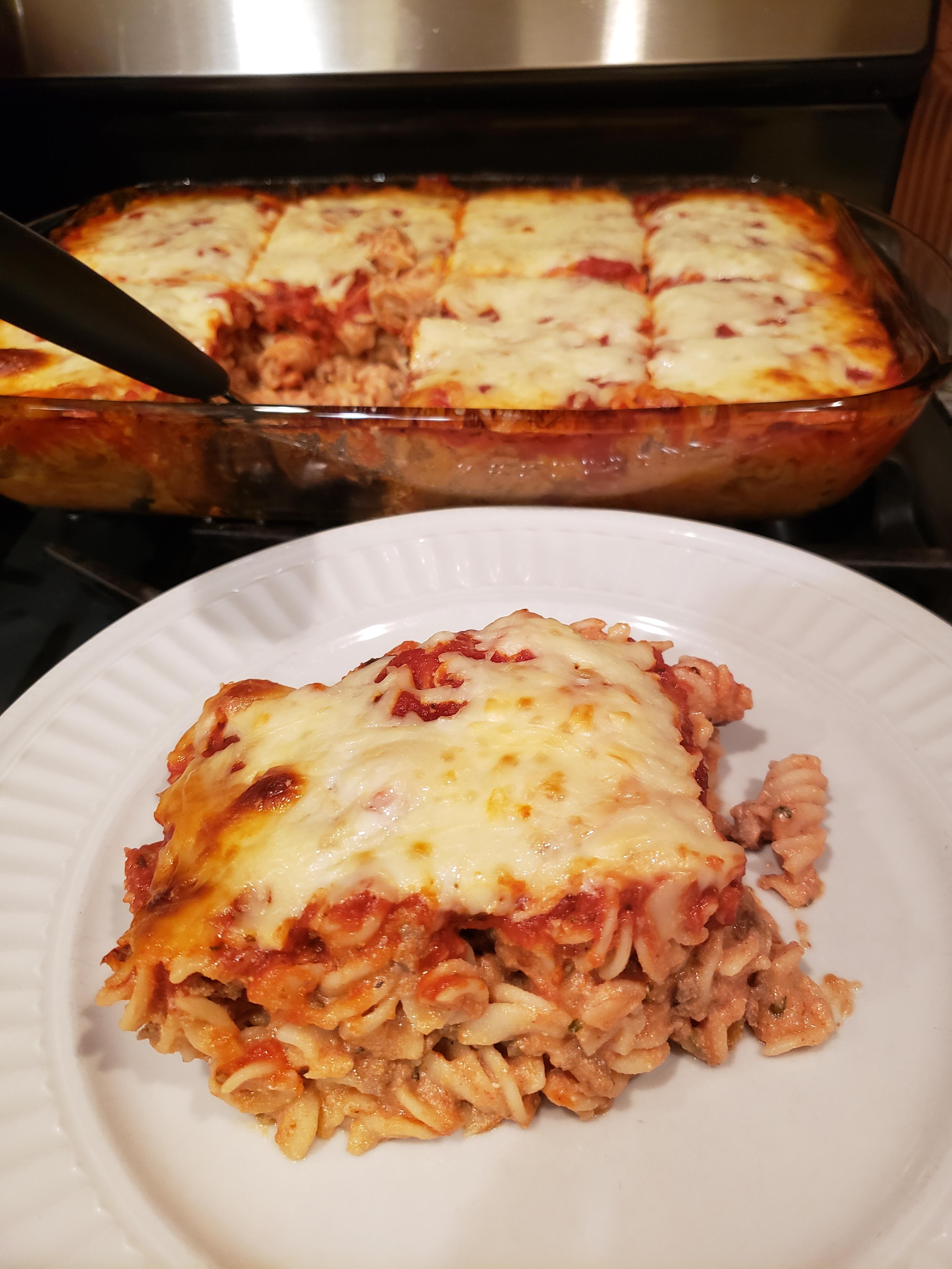 I made u/nerdychic's Great Grandma's/Prego's Baked Ziti ) r/Old_Recipes