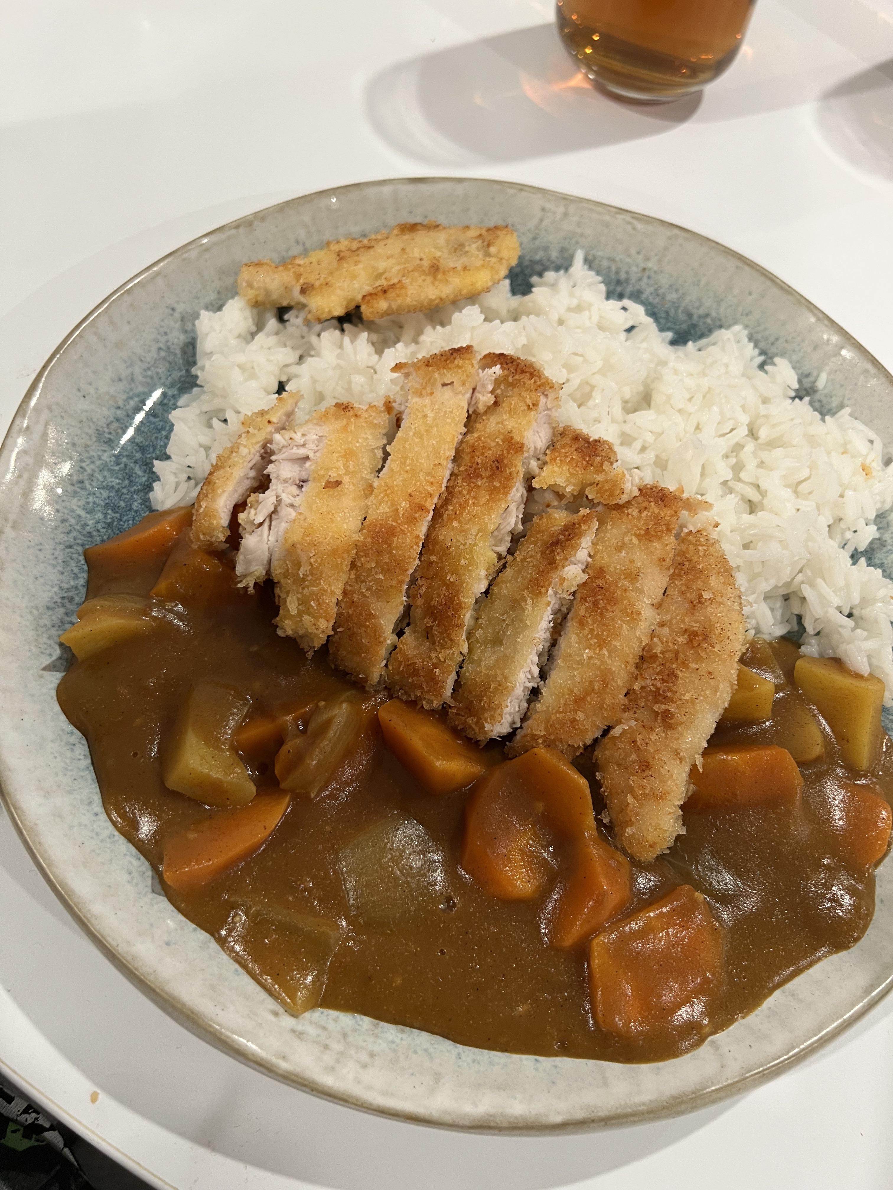 1st time frying up some chicken katsu! made a katsu curry, my 2nd time