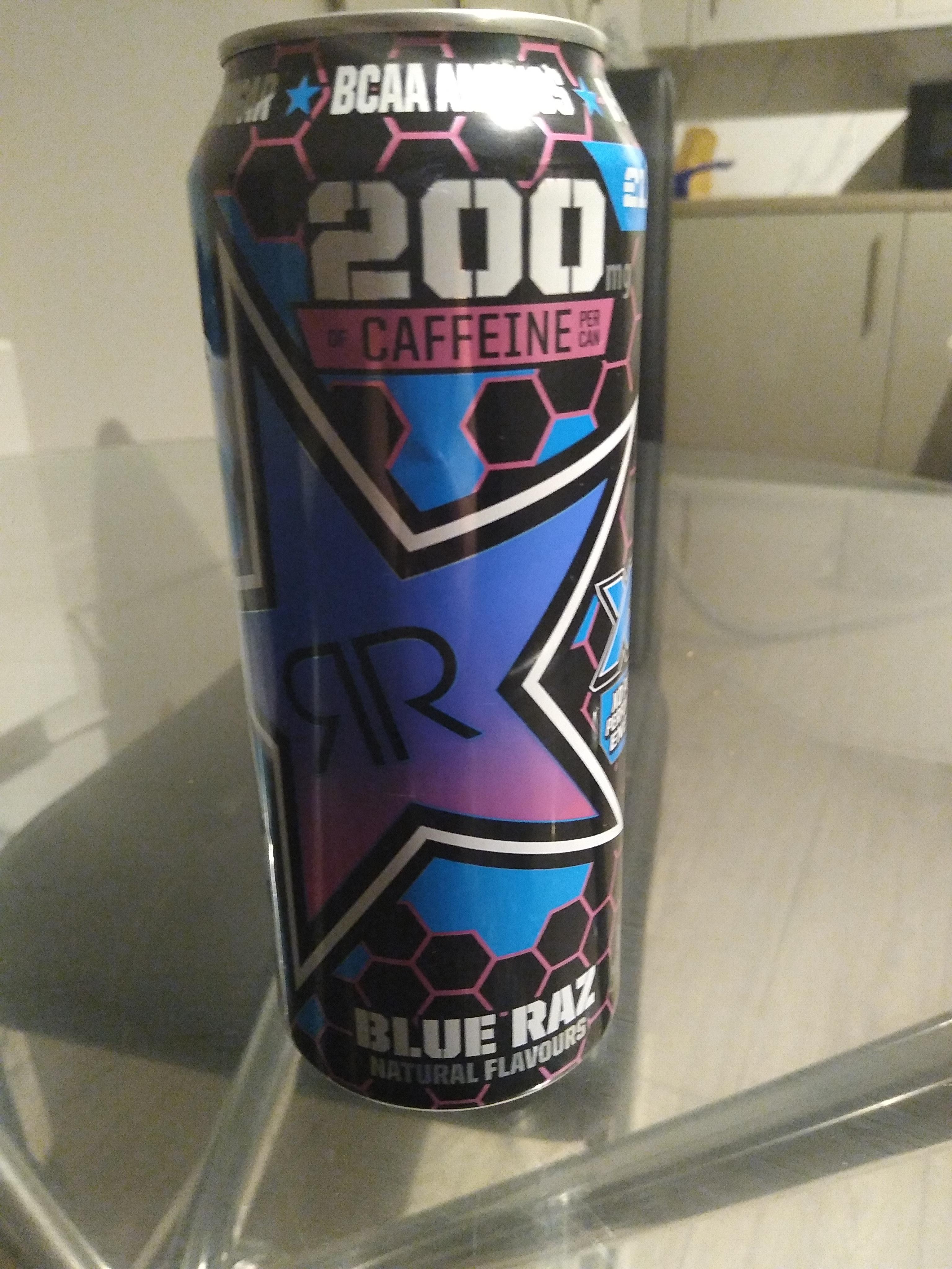 Today's can, blue raspberry Rockstar. energydrinks