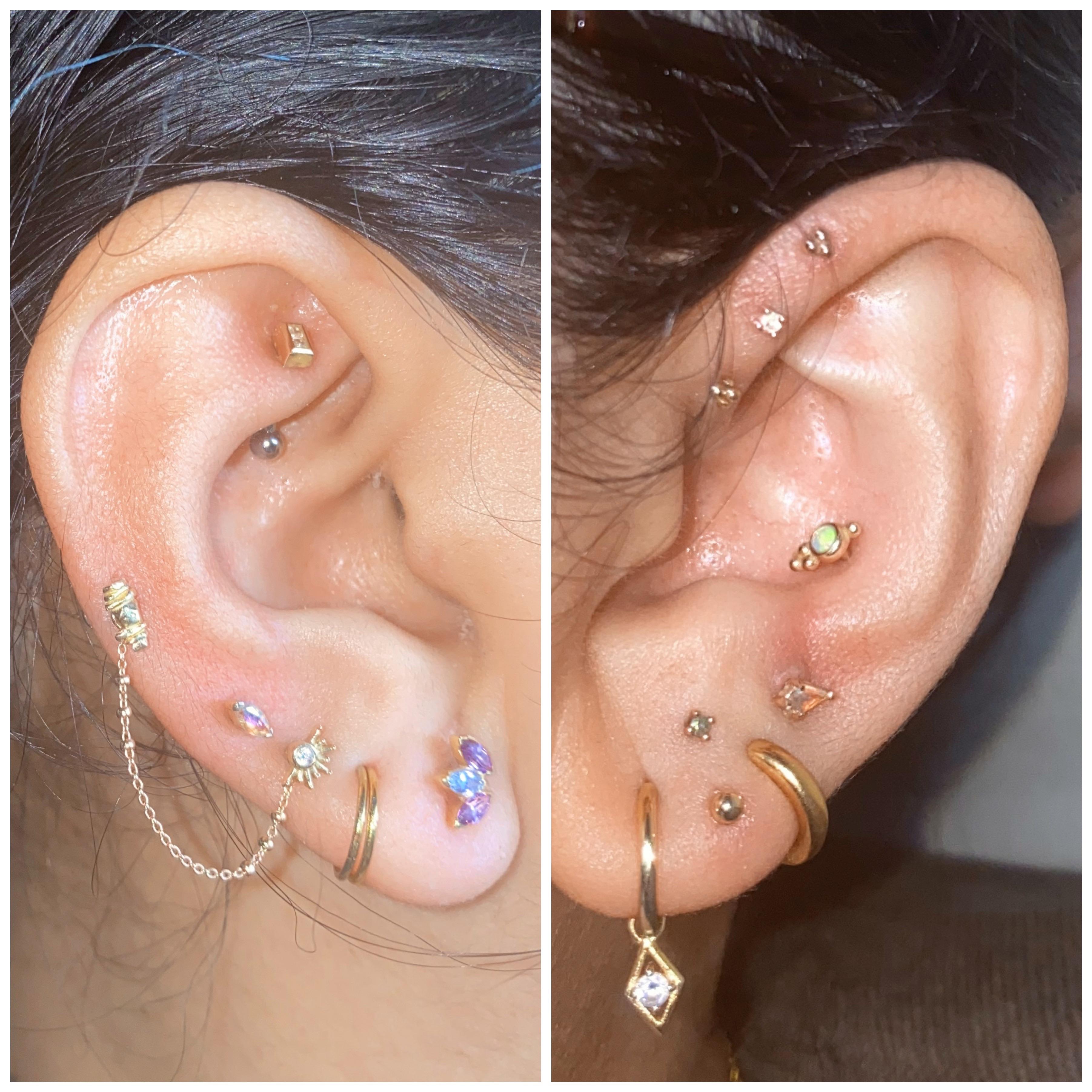Switched around my jewellery, and here’s my current setup! ☺️ r/piercing
