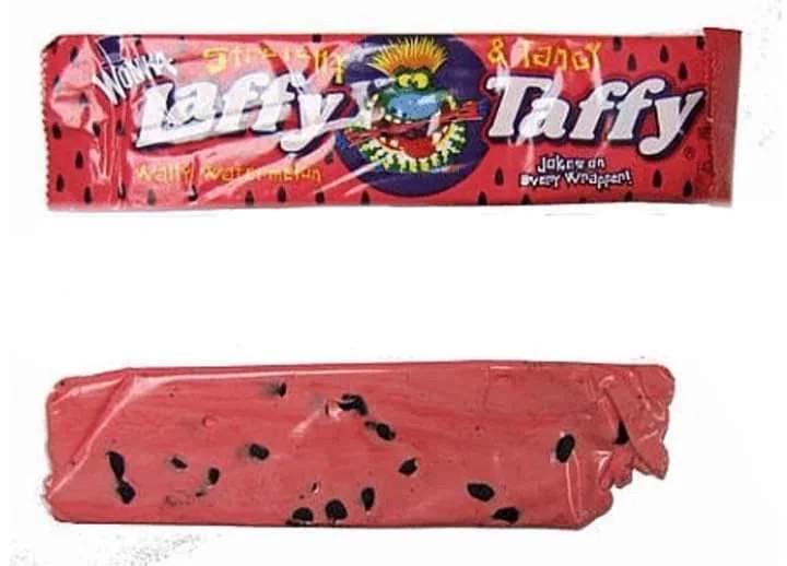Watermelon Laffy Taffy with the seeds r/nostalgia