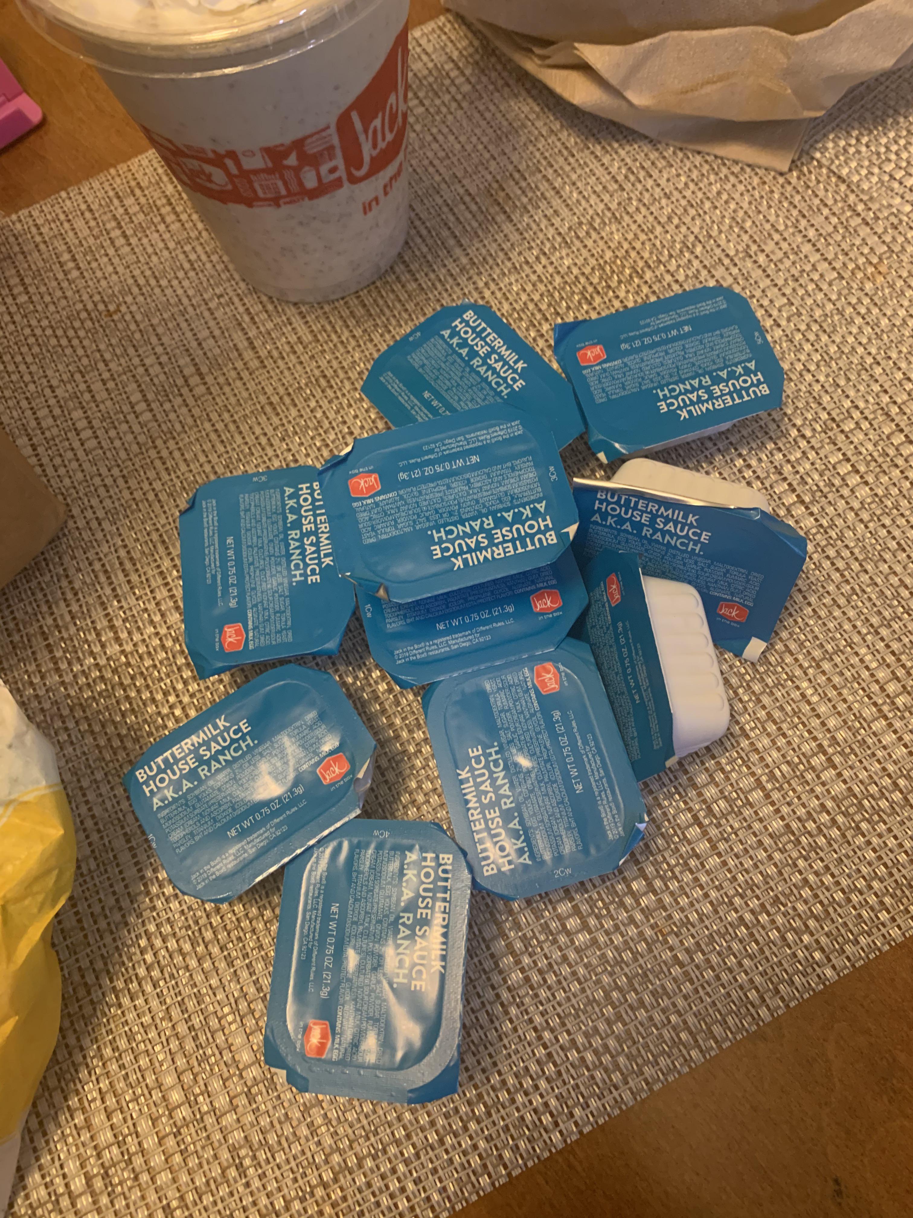 I literally screamed with glee. I love jack in the box ranch! r