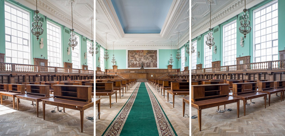 The reading room of the Russian State Library in Moscow r
