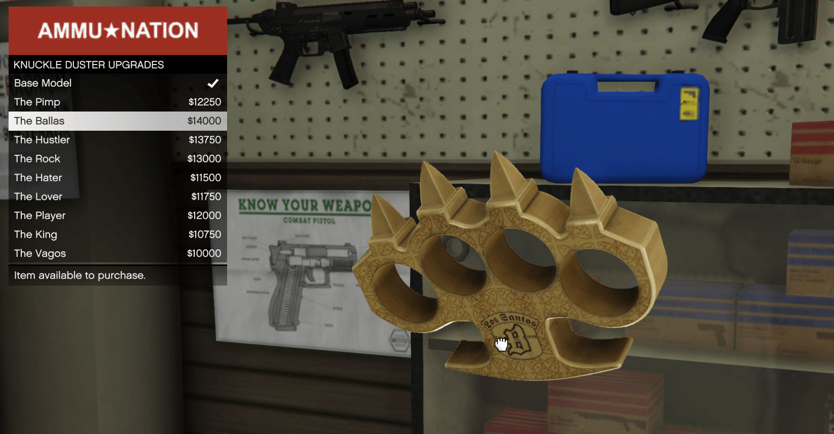 TIL you can change the style of your brass knuckles