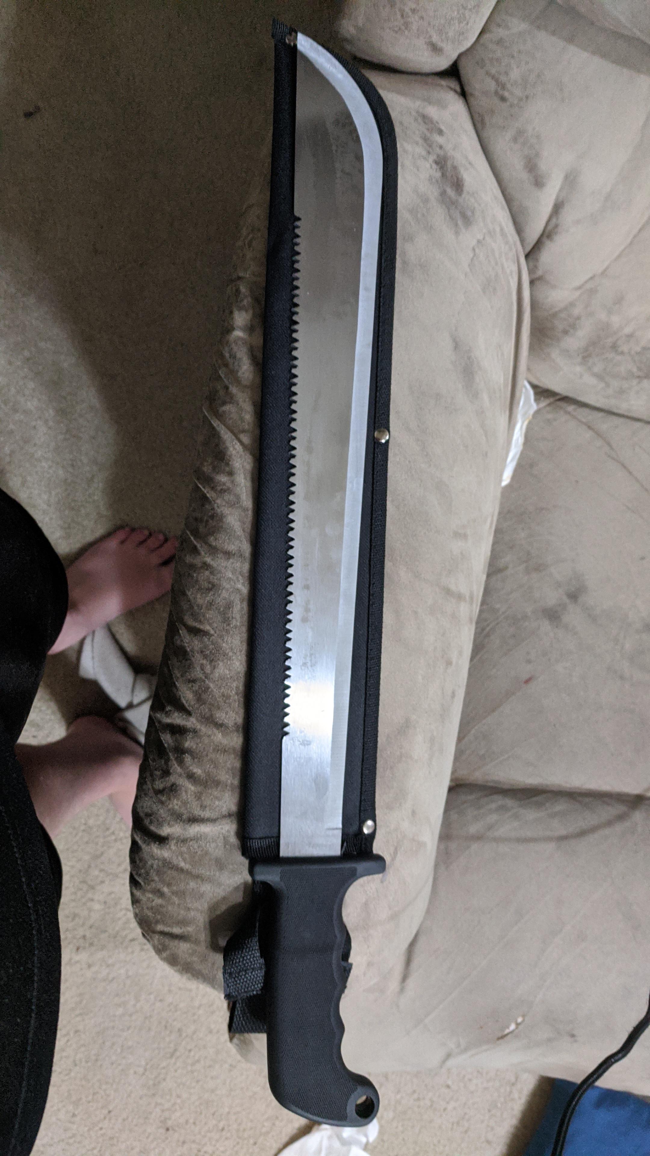 How is this 1.5 ft long machete half the price of my 3.5 inch long