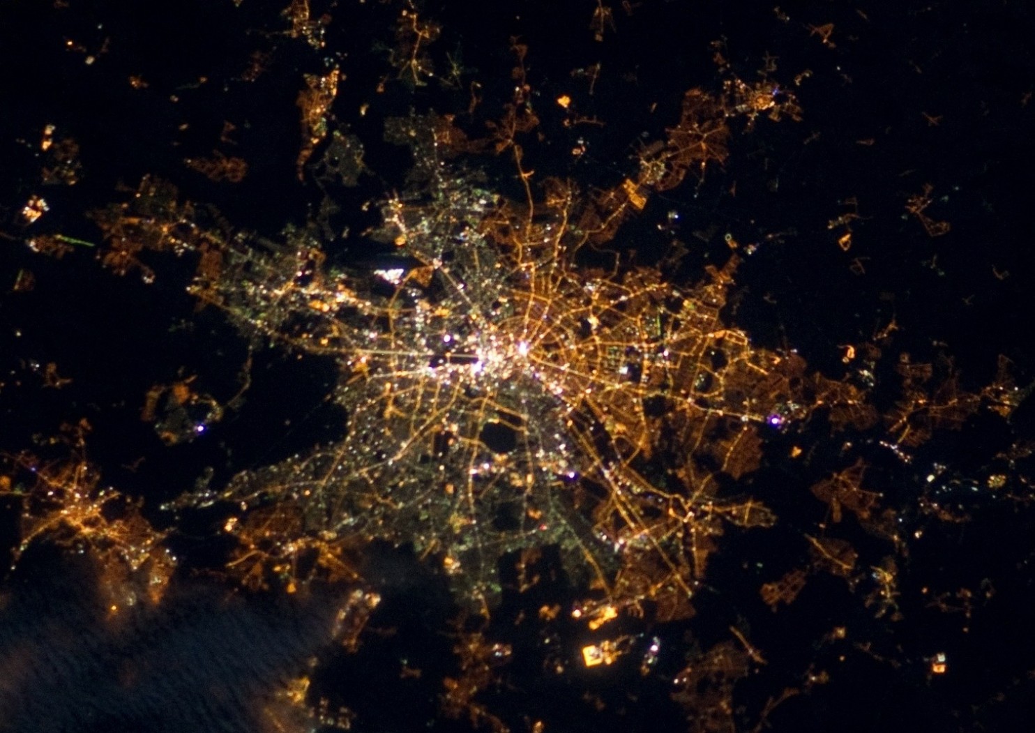 This is a picture of Berlin from space. 26 years after reunification