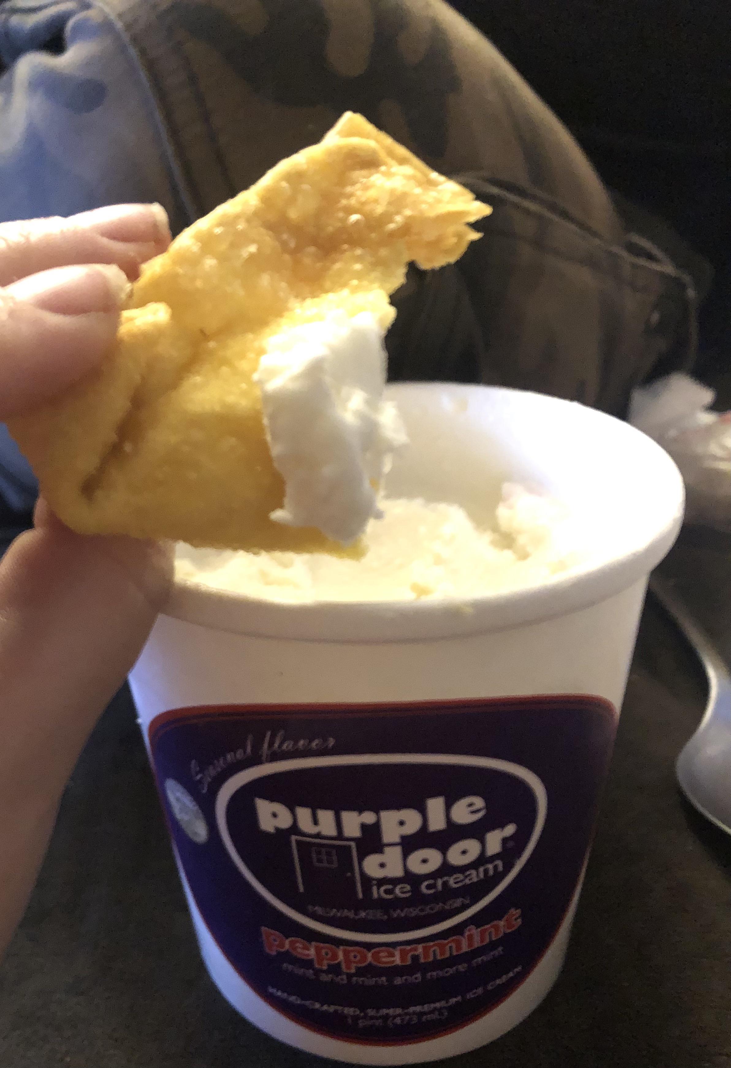 Crab Rangoon + Peppermint Ice Cream… It’s amazing I swear r/StupidFood