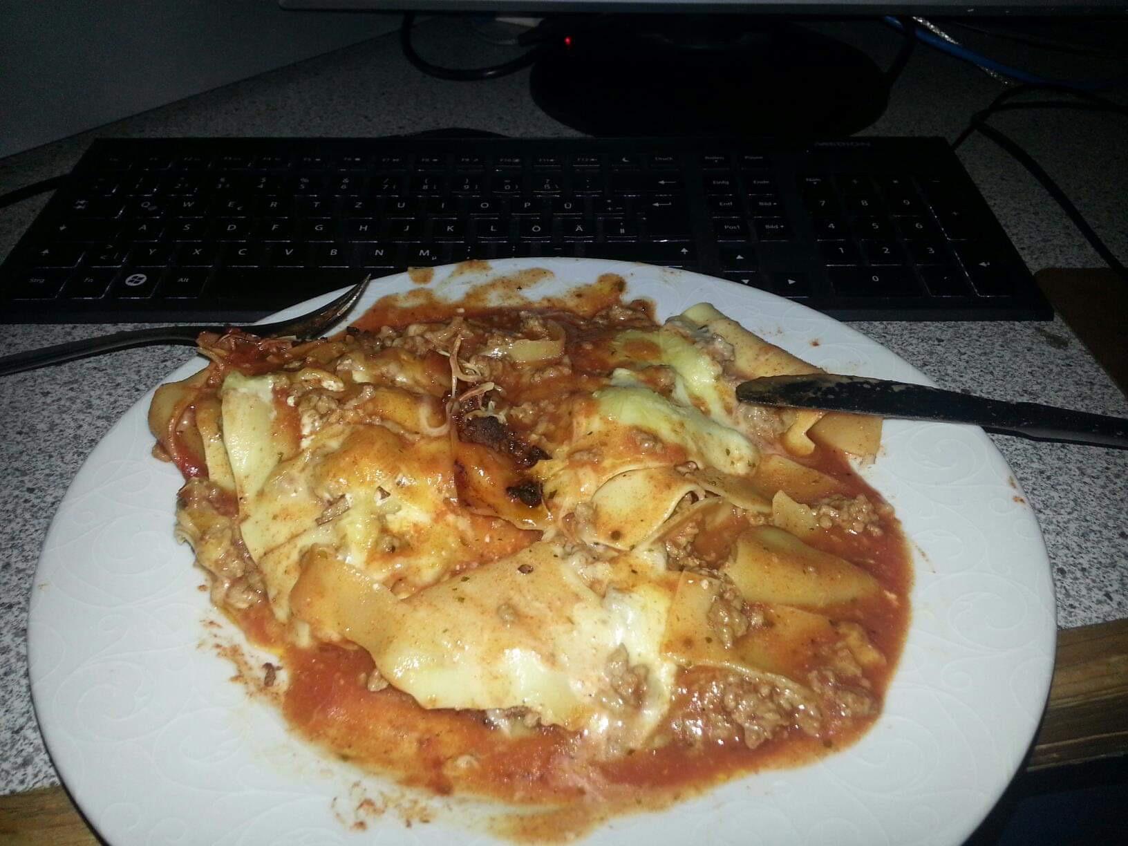 For some reason i though this shitty picture of what could be the worst looking lasagna ever