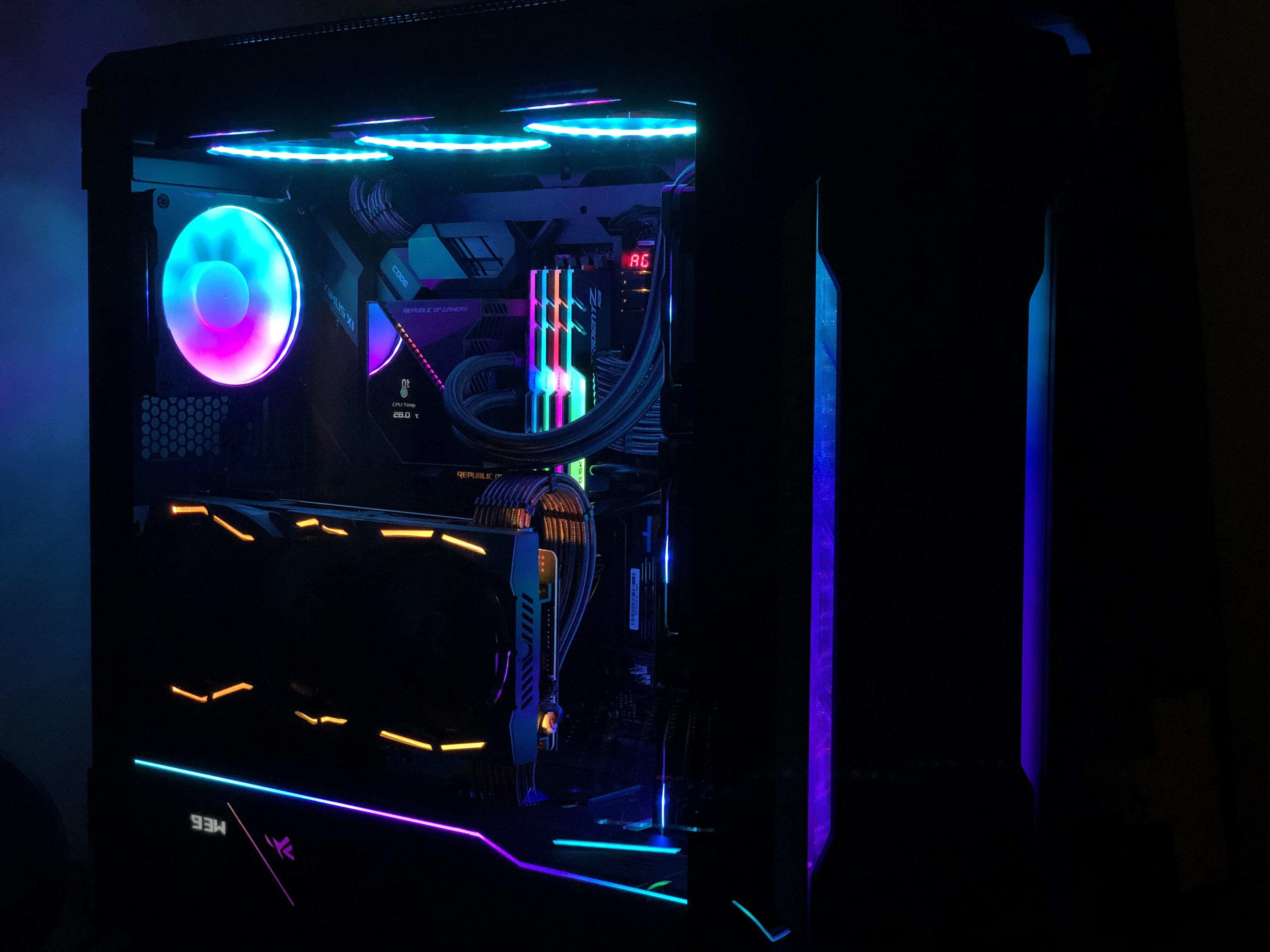 Vertical GPU mount using the stand bundled with Evolv X and the