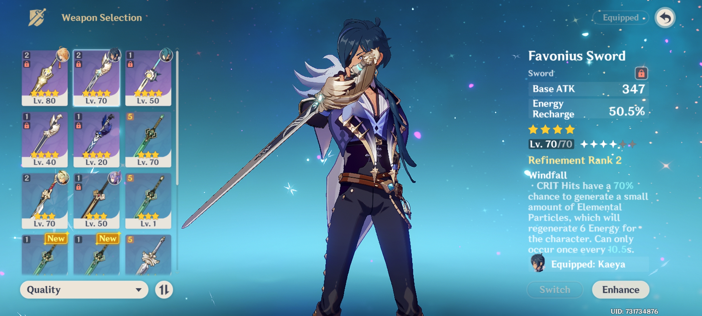 Best weapon for Kaeya? r/GenshinImpact