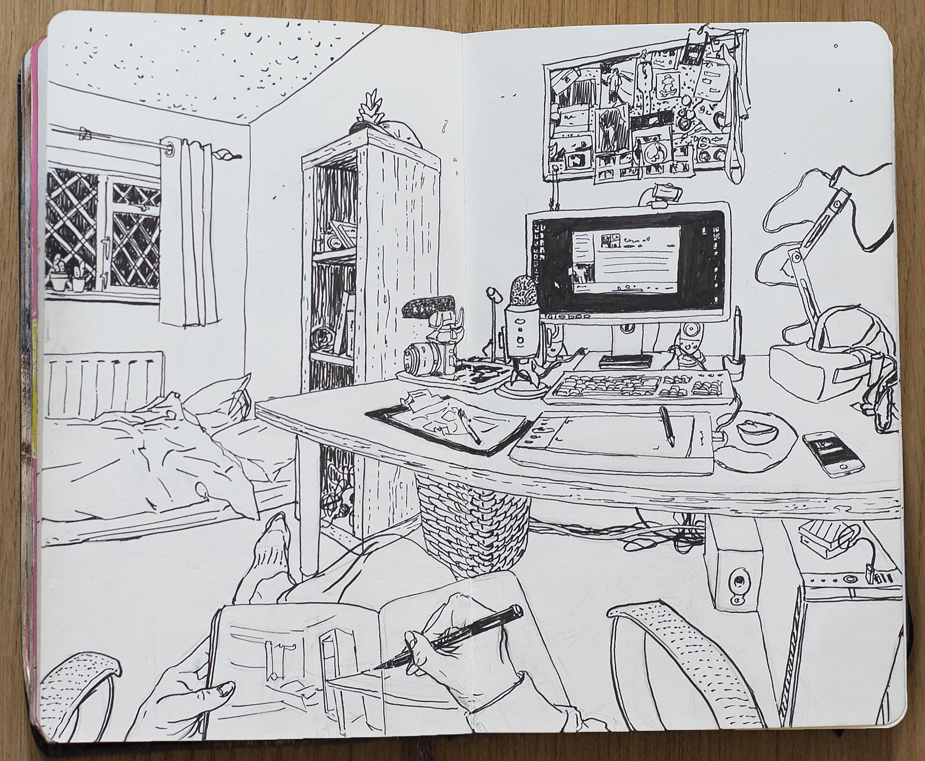 Drawing of my room r/drawing