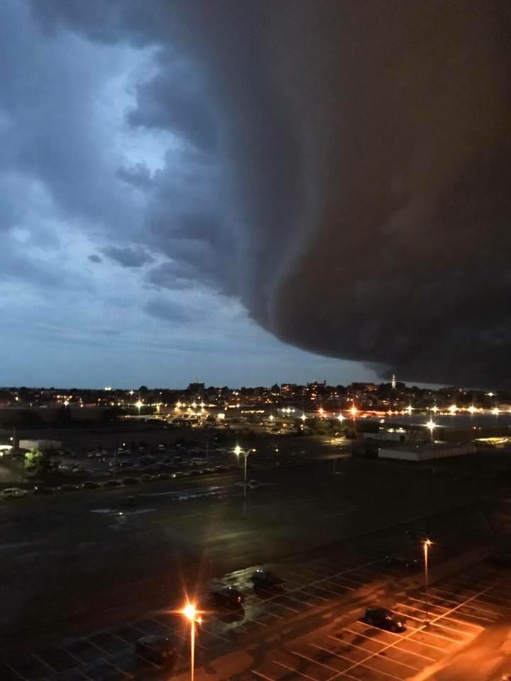 Tonight's storm over Southie boston
