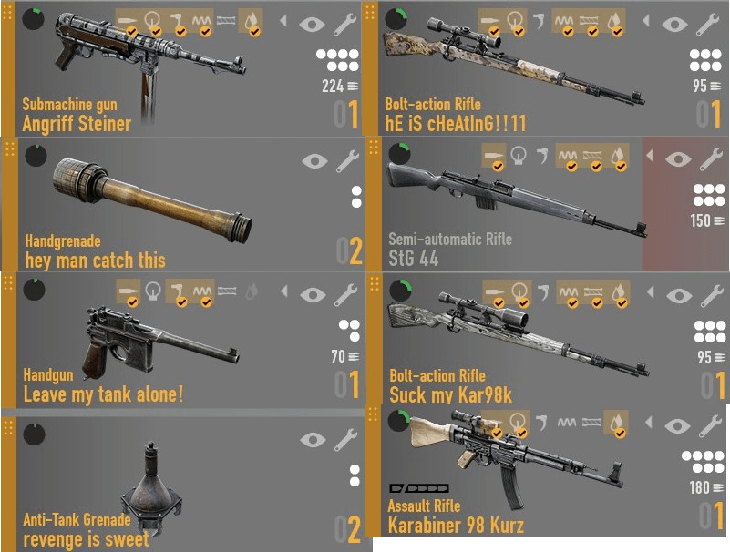 Just wanted to show of my gun names r/HeroesandGenerals