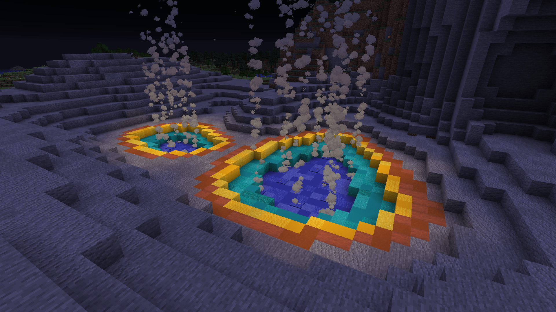 I built some nice hot springs r/Minecraft