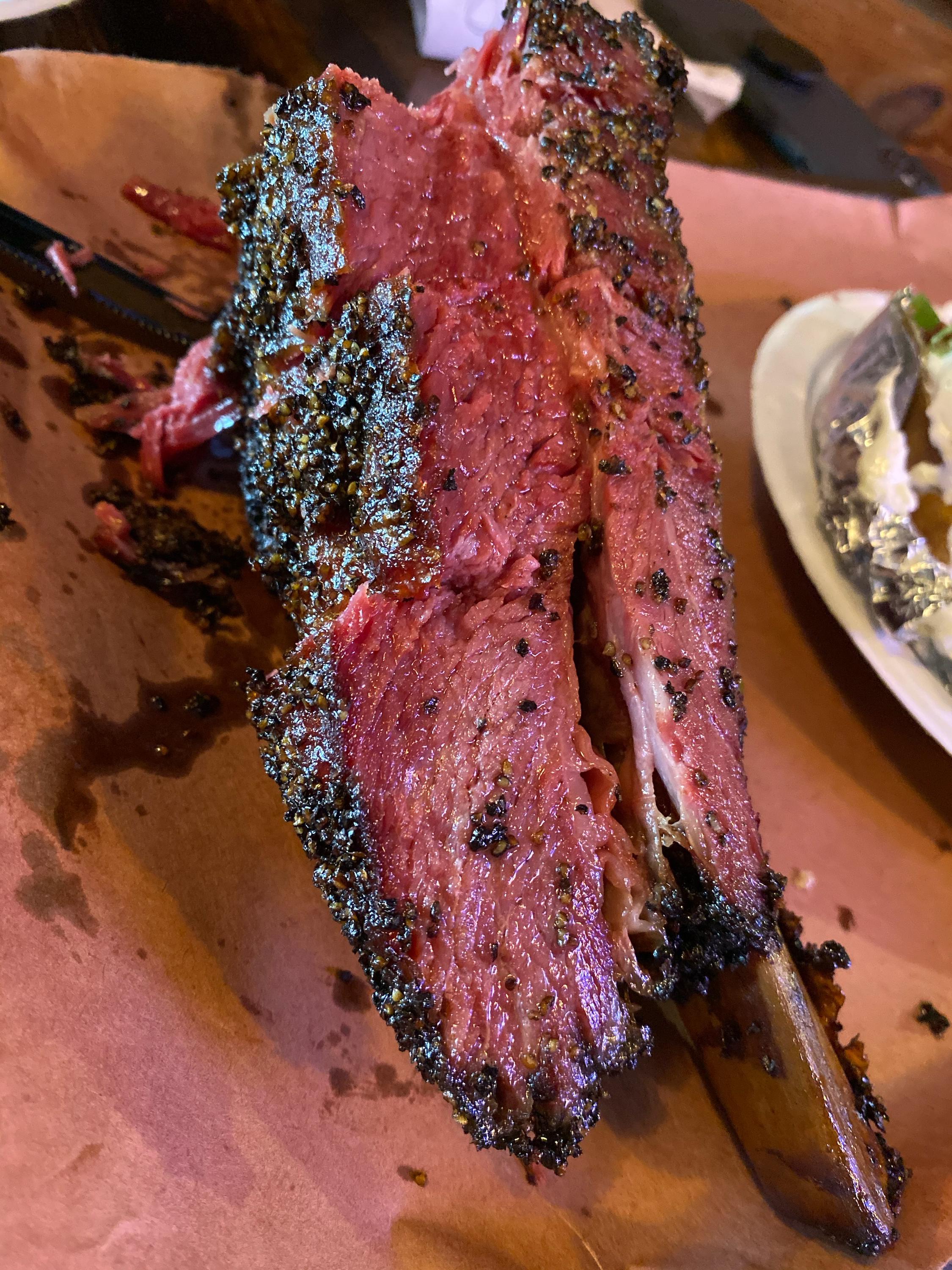 Pastrami Beef Rib from Tejas Chocolate & Barbecue r/BBQ