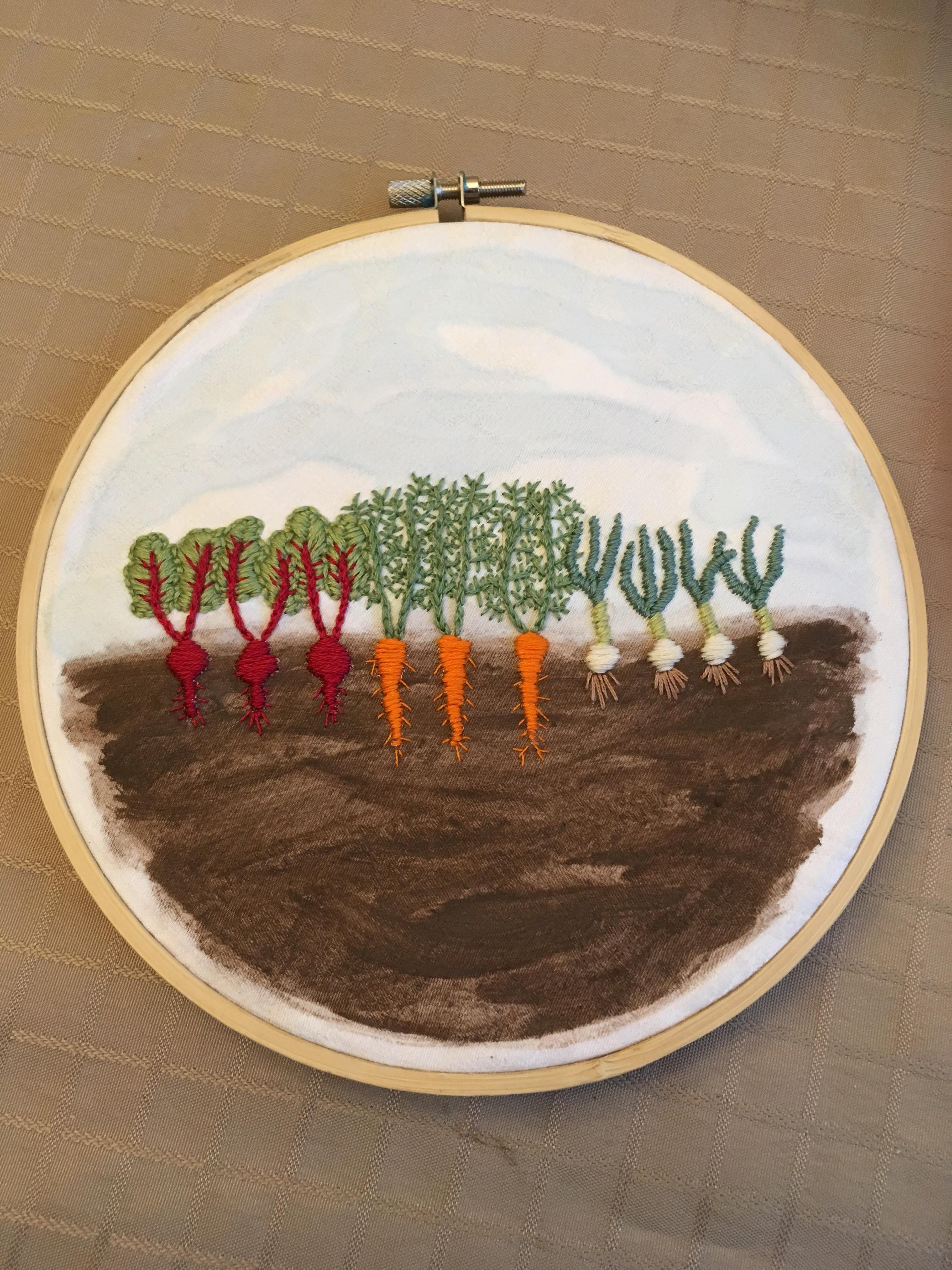 Embroidery + fabric painting! A birthday gift for my sister r/Embroidery