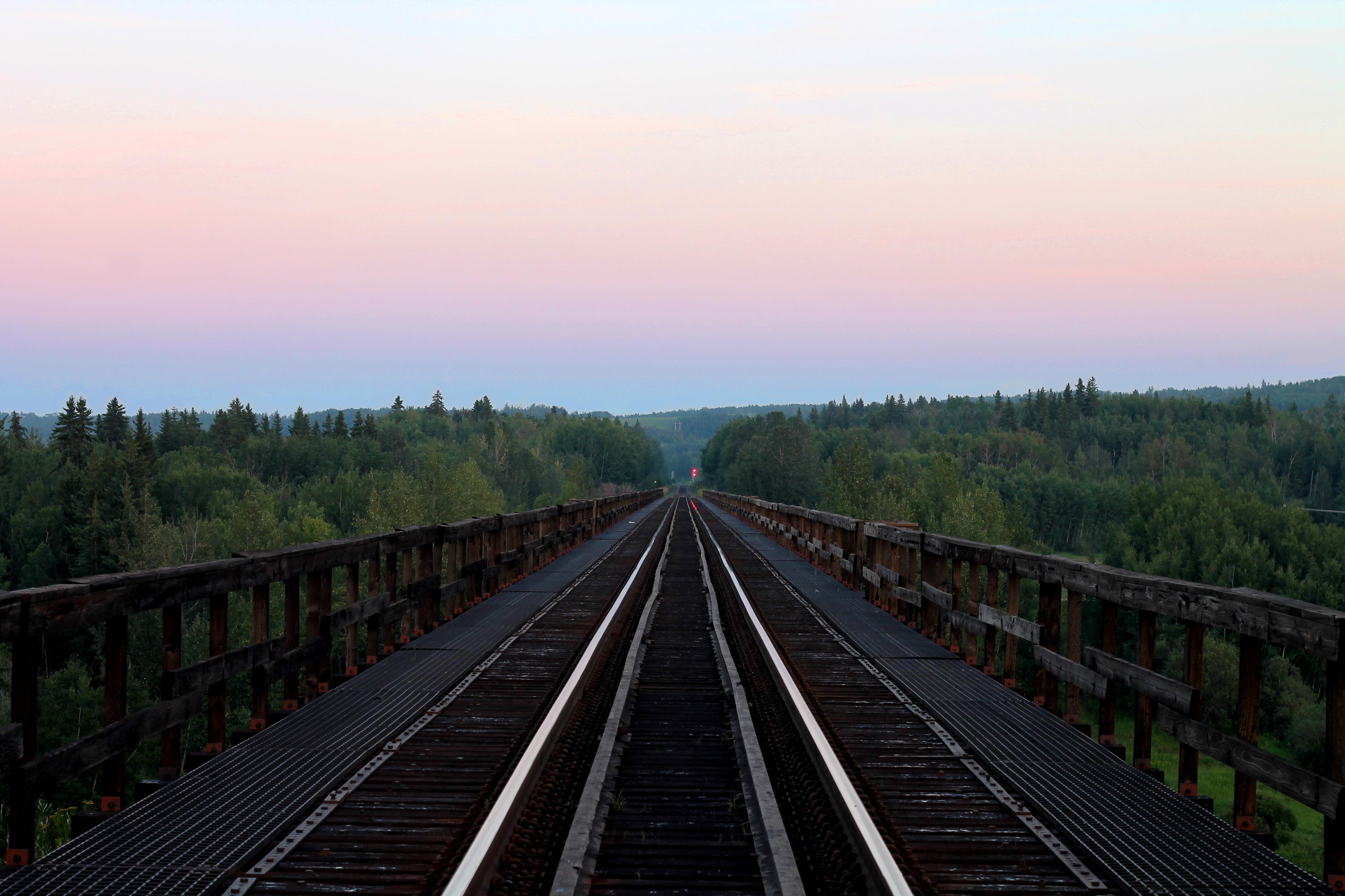 Magnolia Bridge, Alberta [OC] [4272x2848] r/sunset