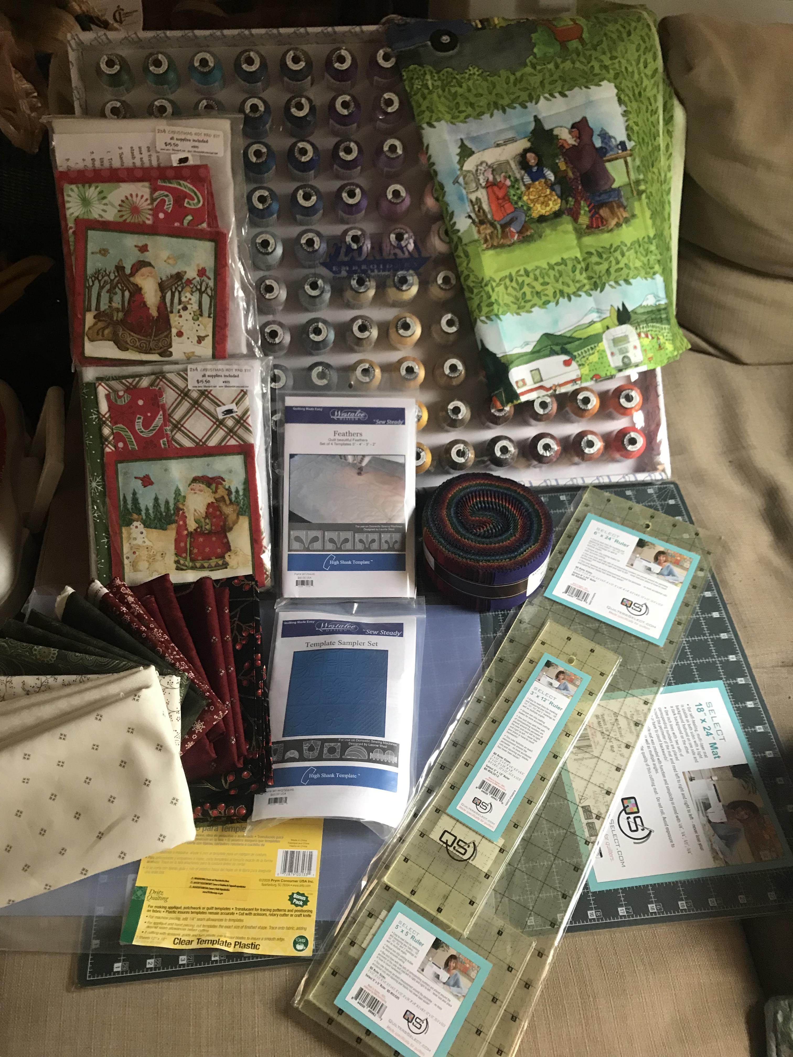 Went to the Portland quilt expo and my husband went a little nuts 💕 ️