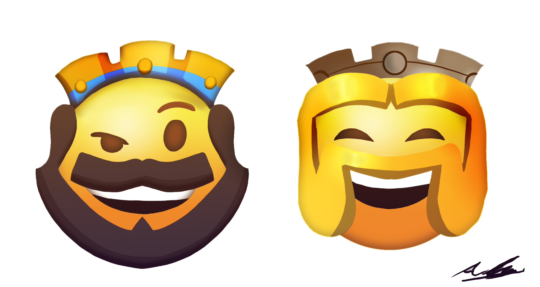 Emoji Kings (Emoji Day 2019) [Art] by Me. r/ClashOfClans