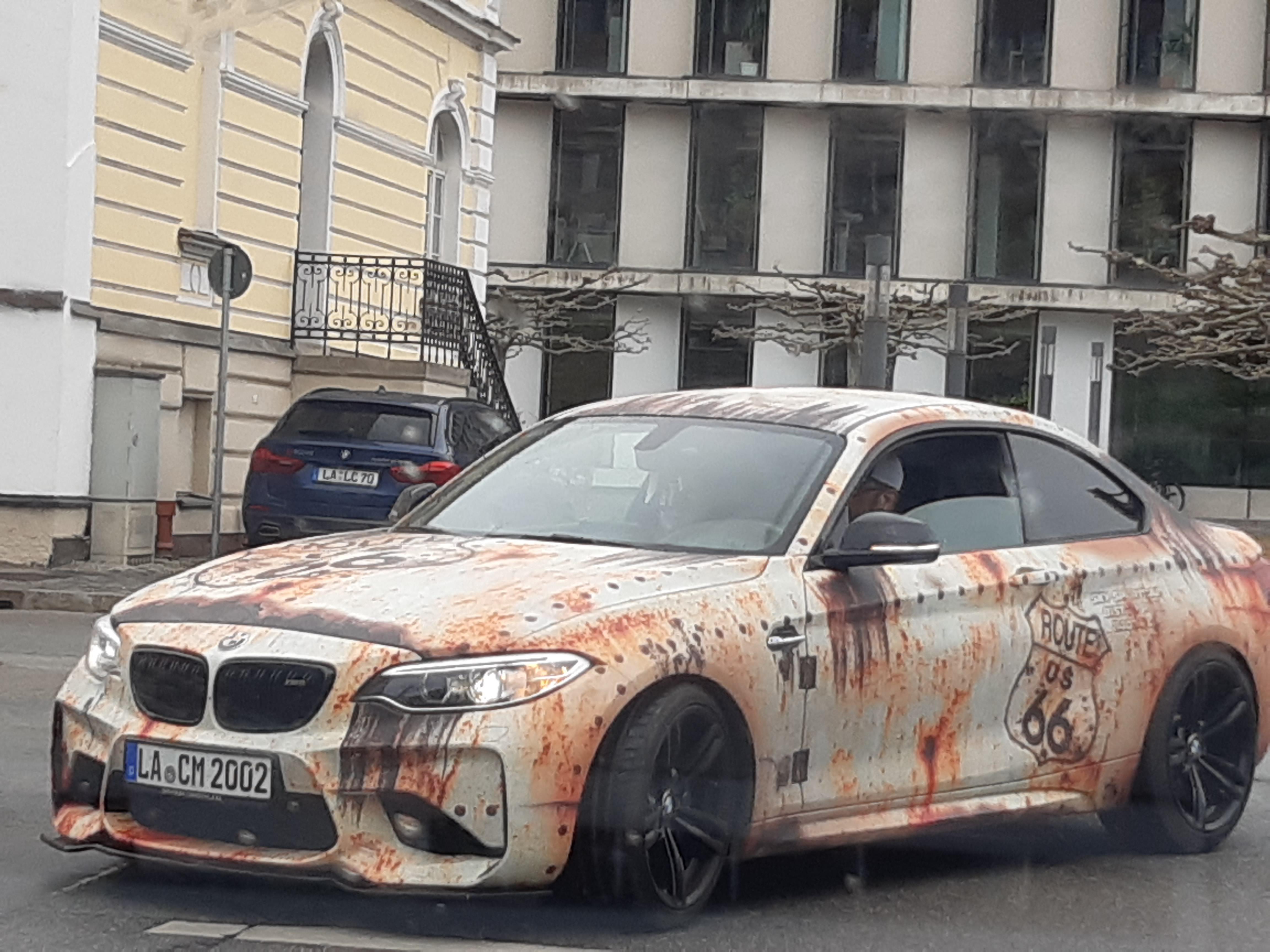 Rusty BMW car wrap