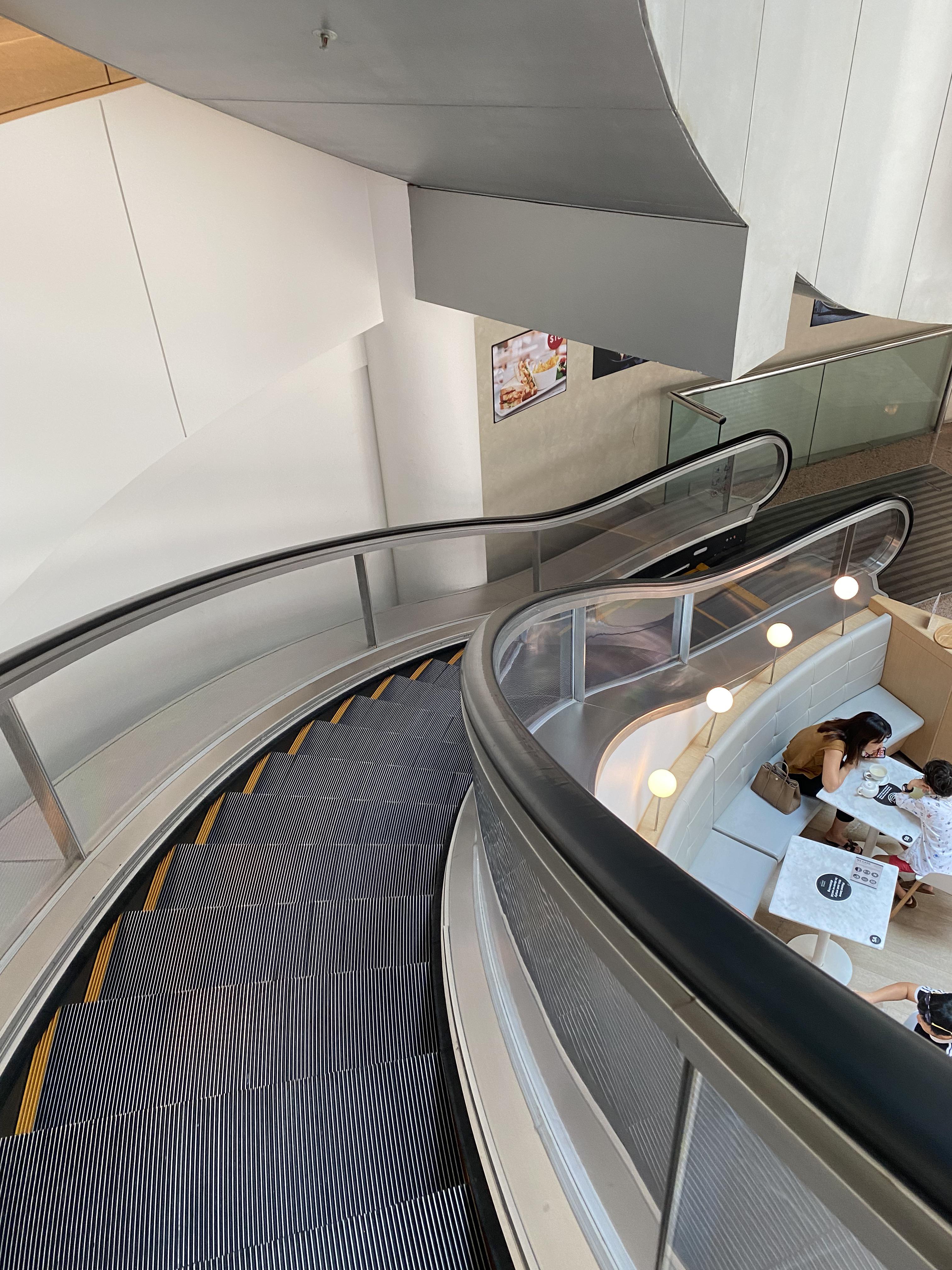 Curved escalator in Singapore mildlyinteresting