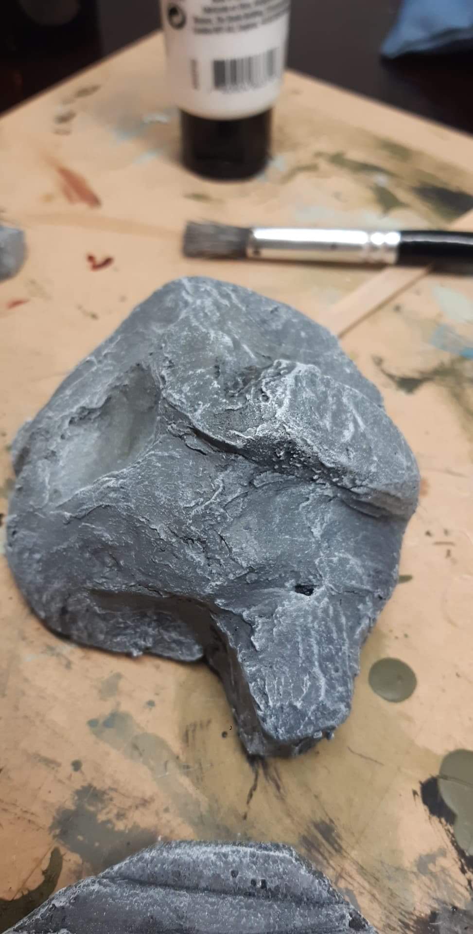 My first attempt at foam rocks, used expanding foam because it's near impossible to get xps in