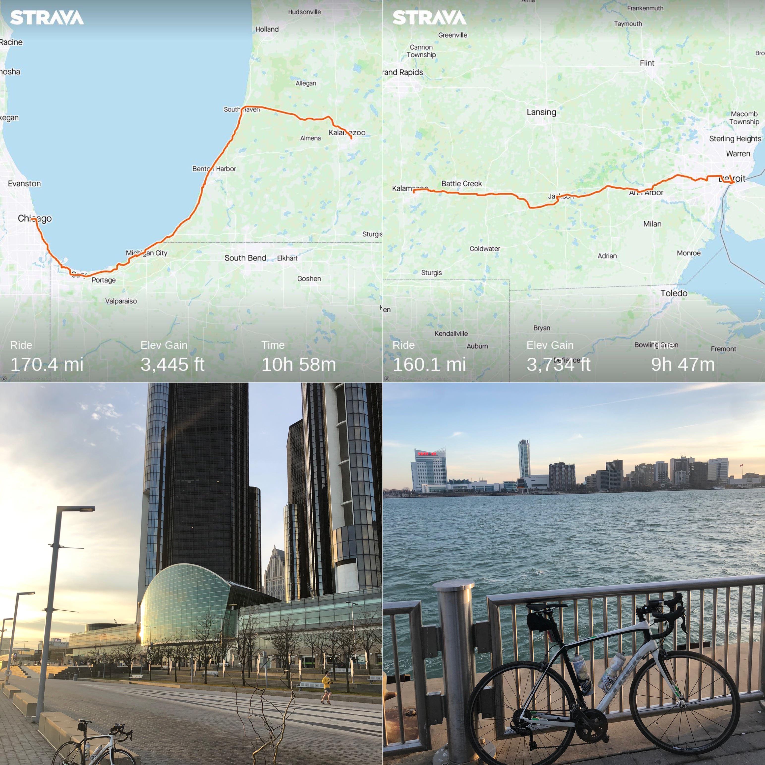 Did a triple century from Chicago to Detroit last winter