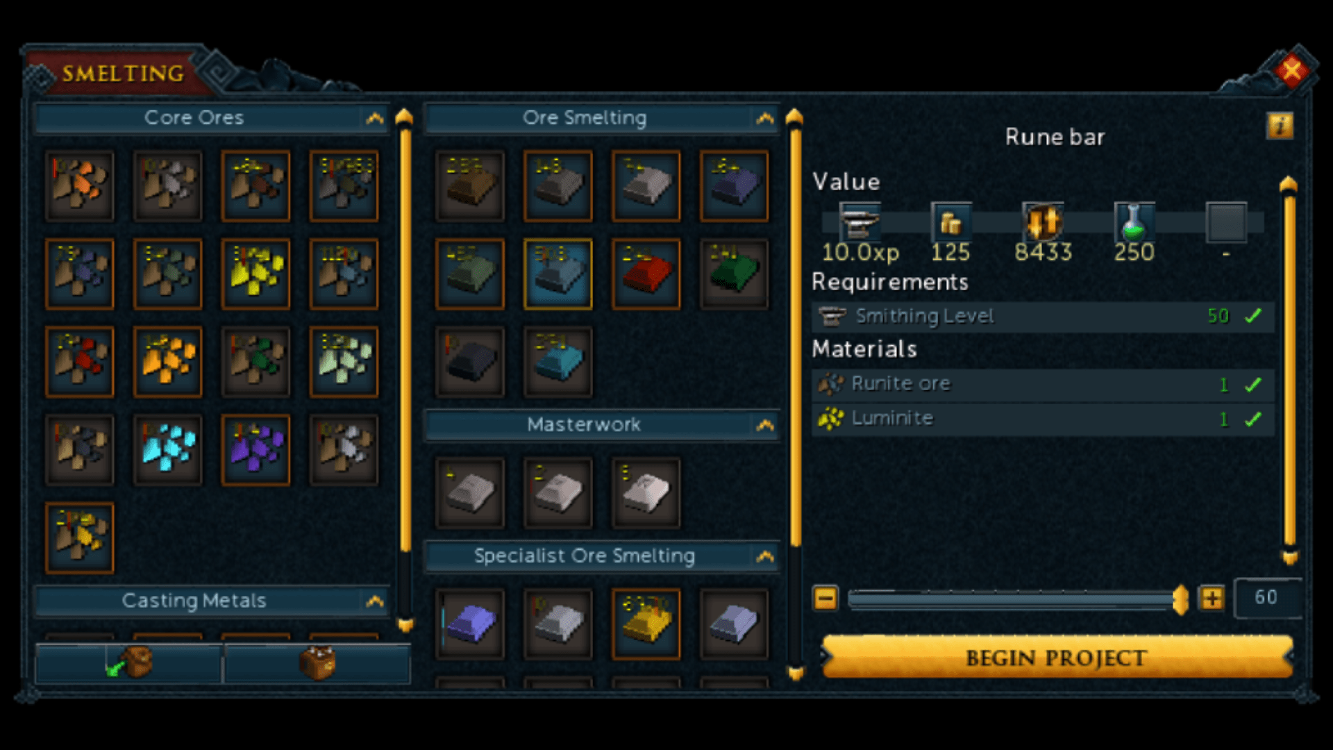 Smithing is so much harder when my mobile doesn't render the numbers