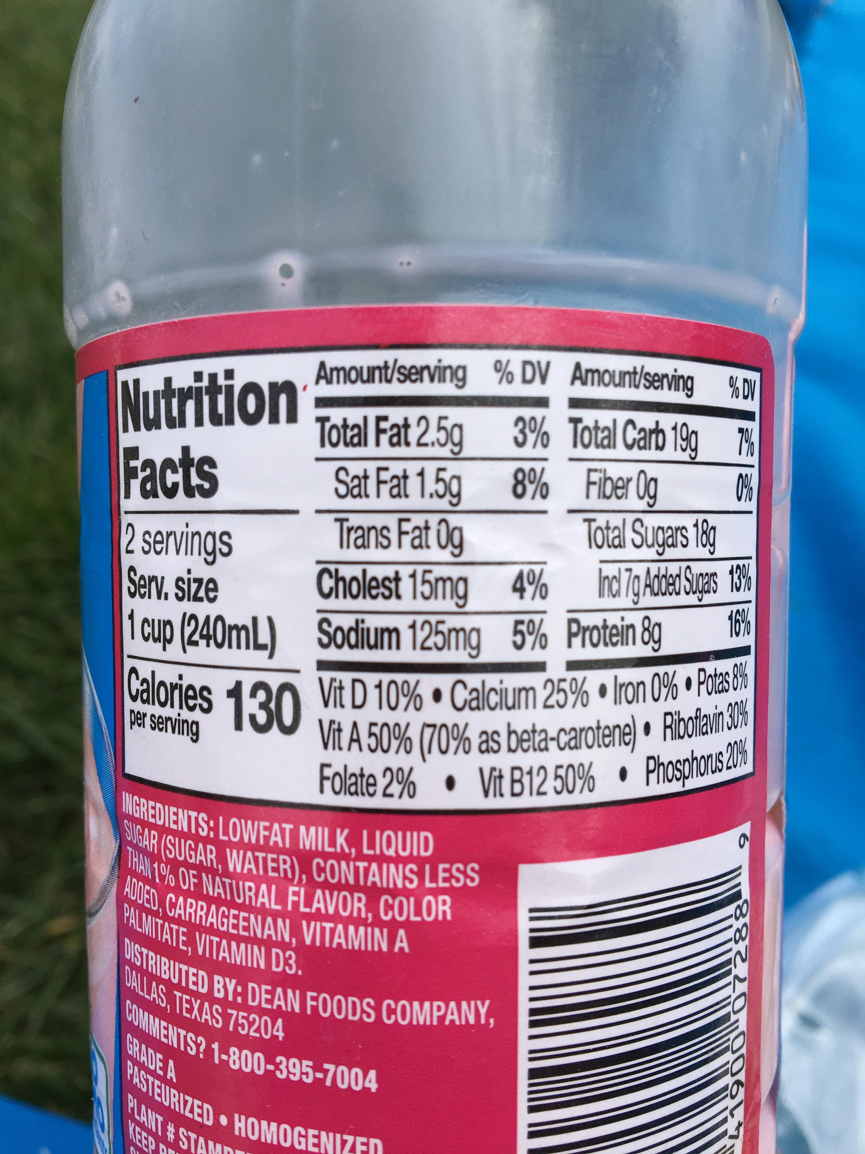 My milk had added sugars labeled, way excited to see these! r/HealthyFood