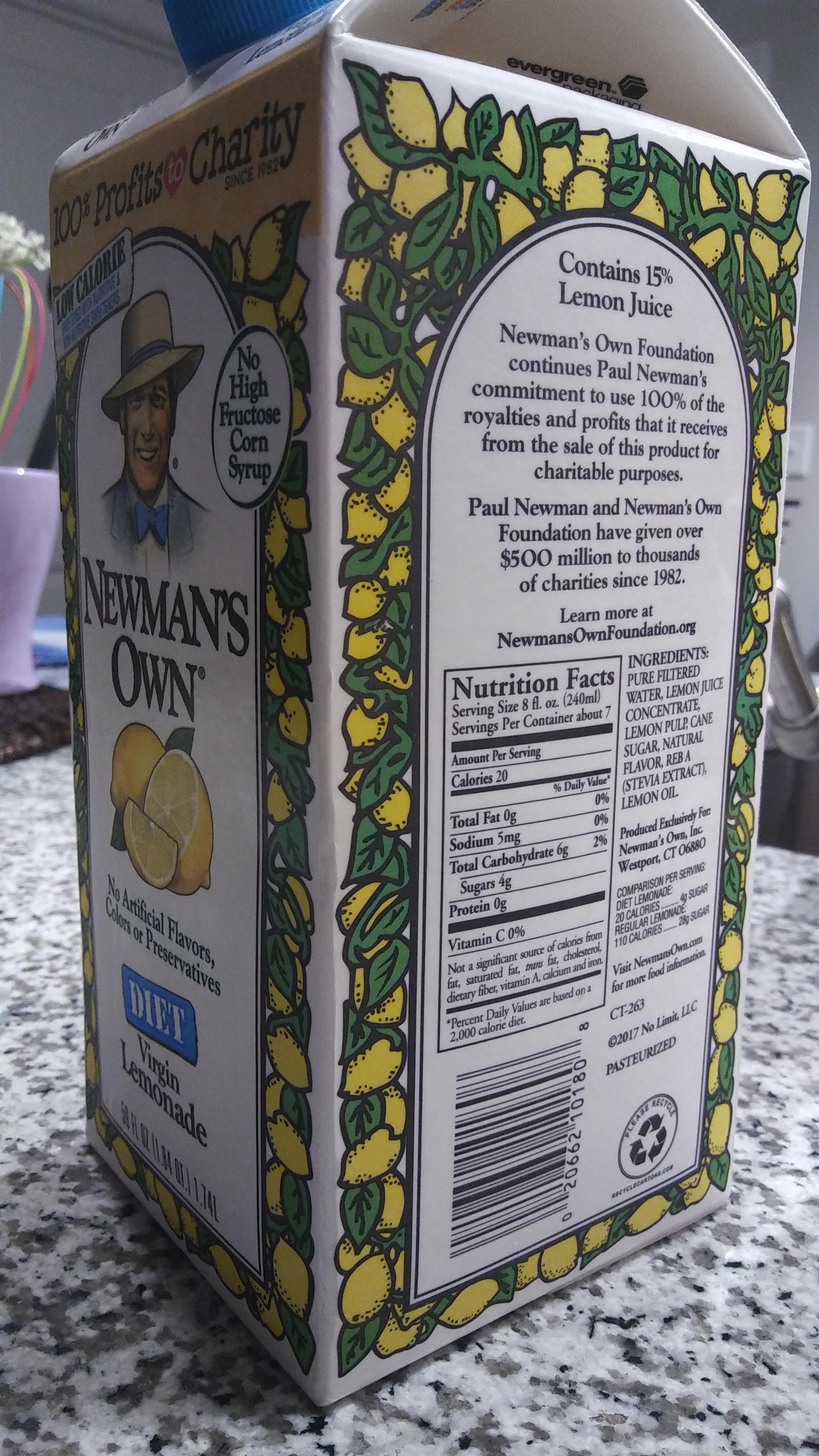 20cals for a glass of lemonade! This brand mixes really well with