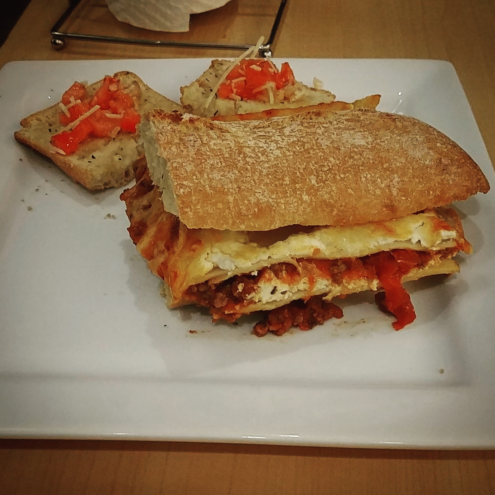 I made a lasagna garlic bread sandwich. r/eatsandwiches