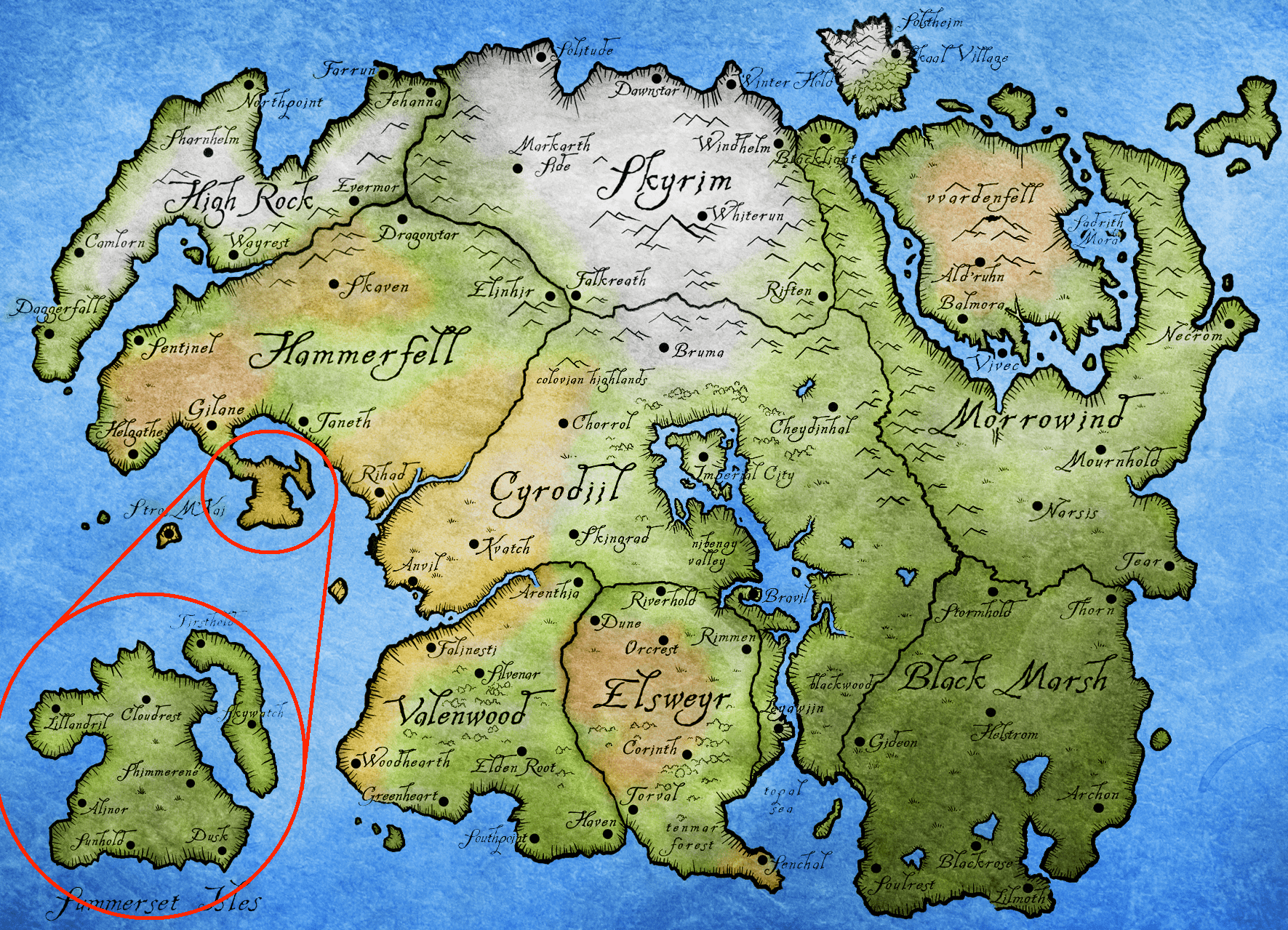 Am I the only one who see's a oddly accurate smaller Summerset Isles in