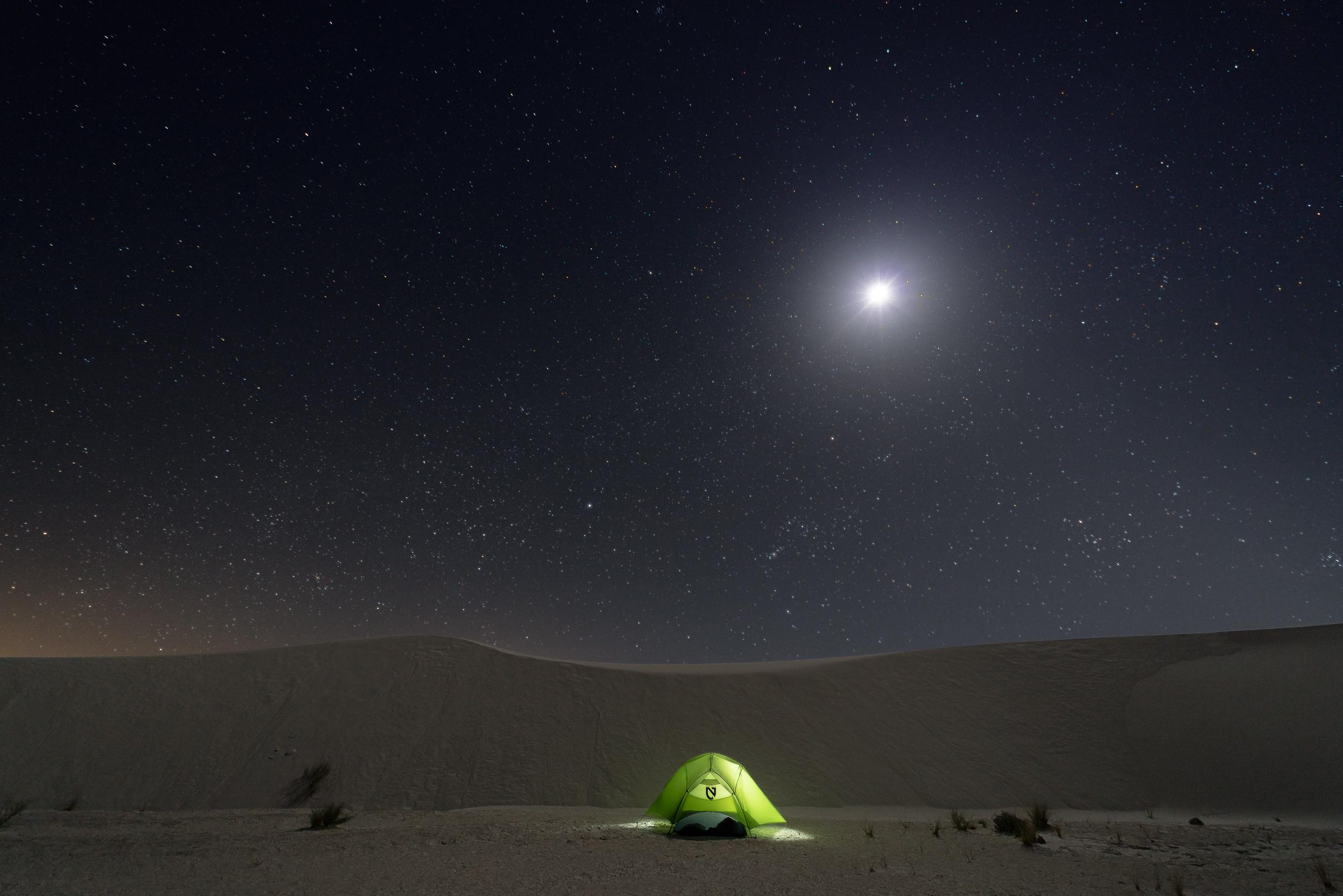 My First Time Camping White Sands National Monument, New Mexico 910PM, April 2018 r