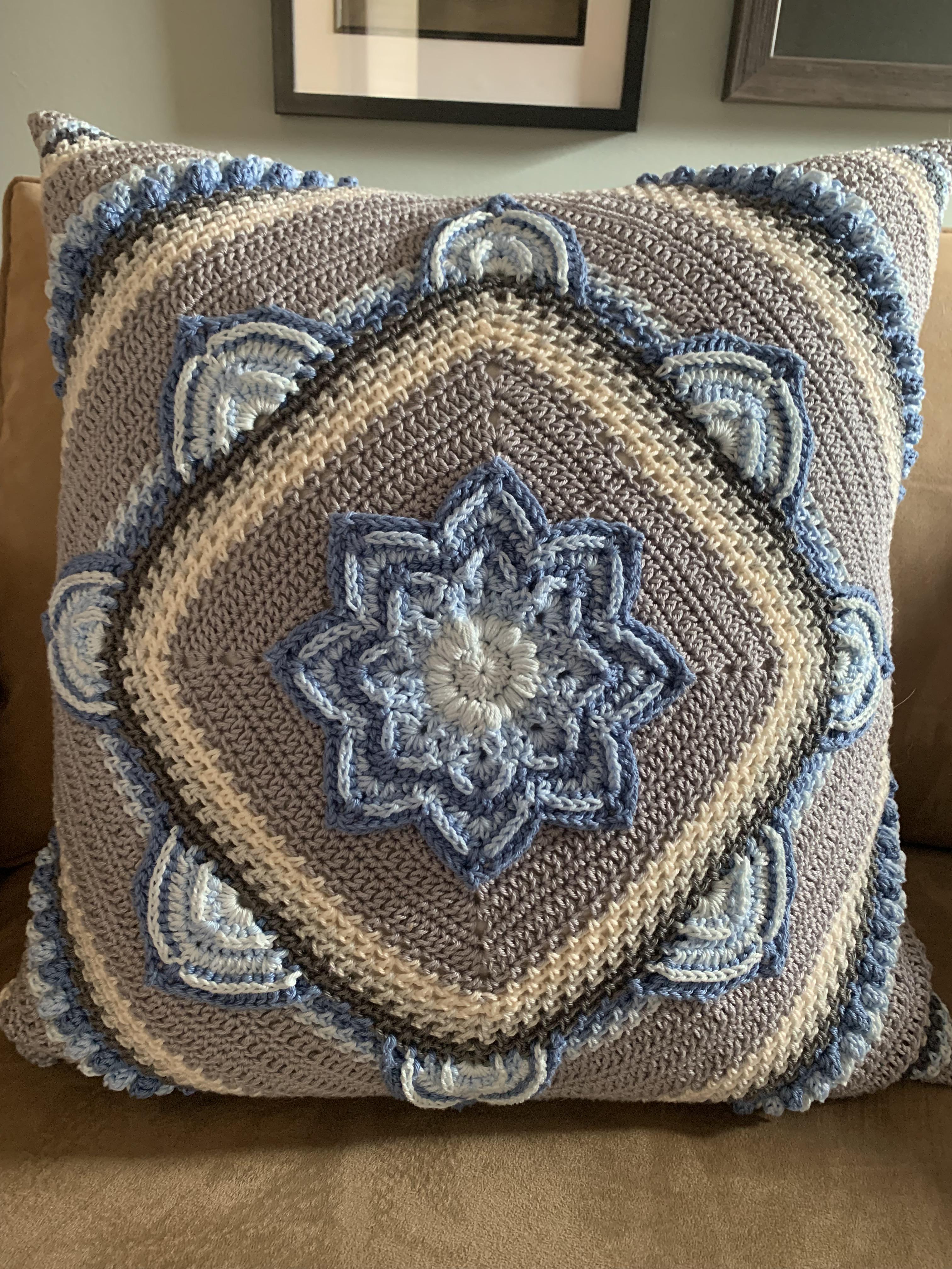 Completed my second In Bloom pillow. What a lovely pattern to crochet